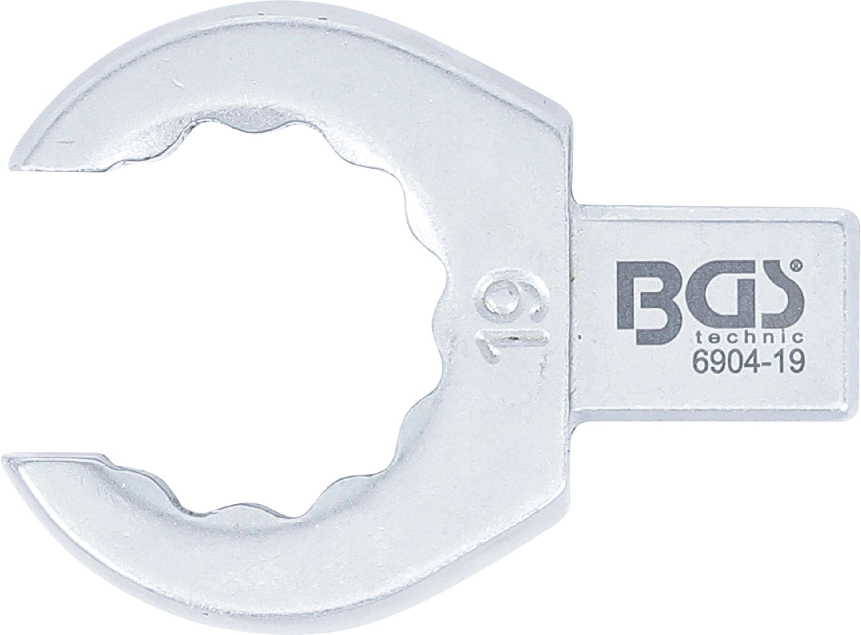 BGS technic Einsteck-Ringschlssel | offen | 19 mm | Aufnahme 9 x 12 mm