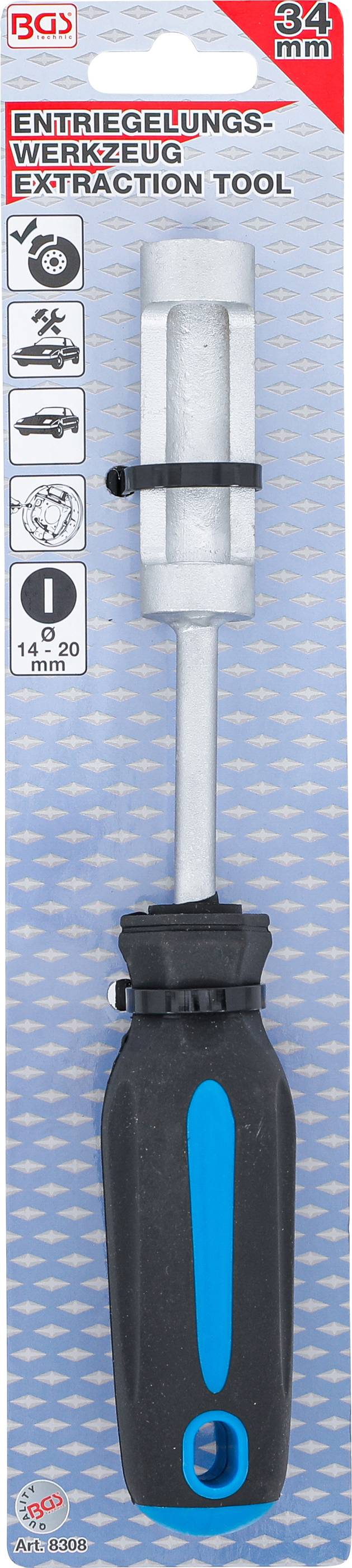 BGS TECHNIC Bremsbacken-Feder Entriegelungswerkzeug, 8308