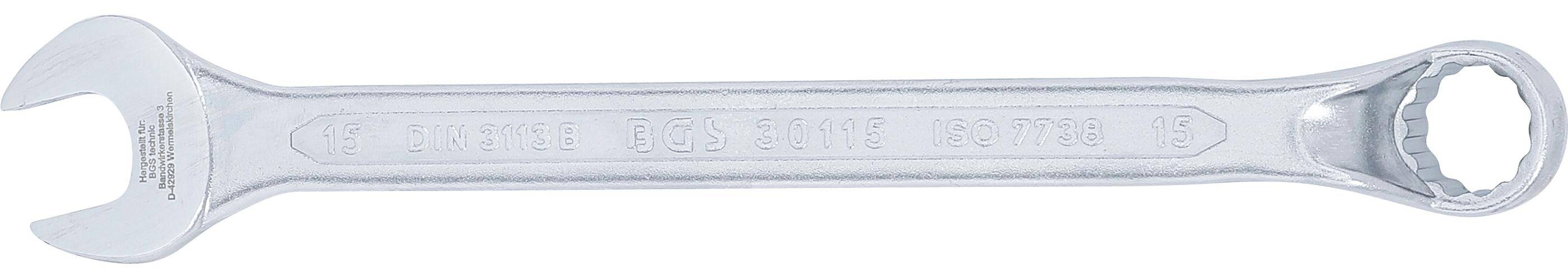 BGS technic Maul-Ringschlssel, gekrpft | SW 15 mm