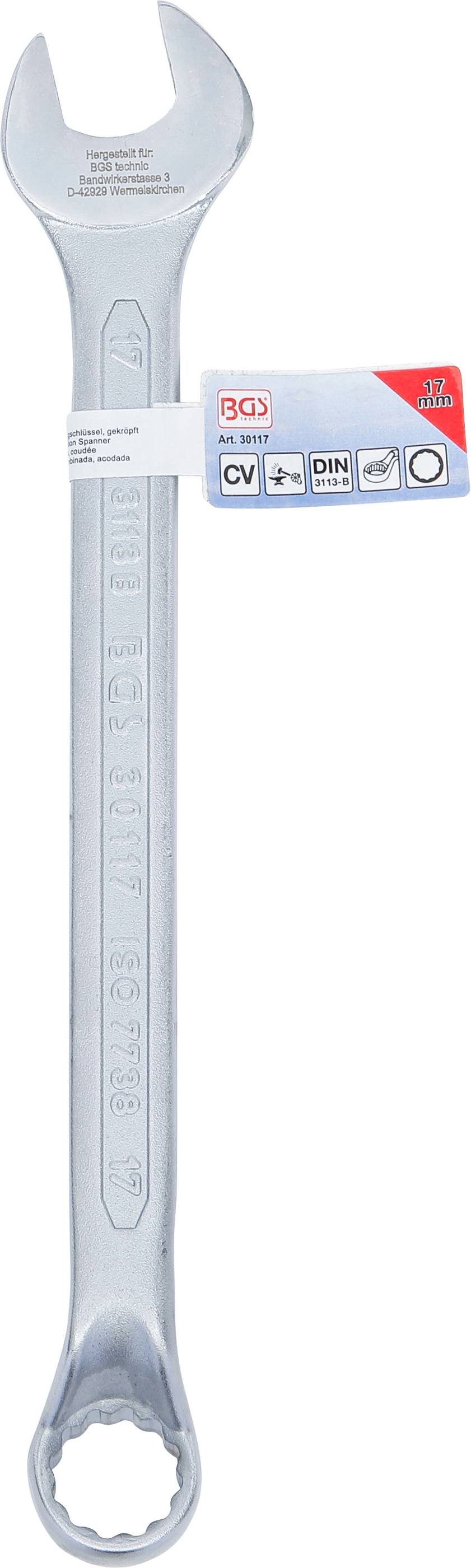 BGS Maul-Ringschlüssel, gekröpft | SW 17 mm