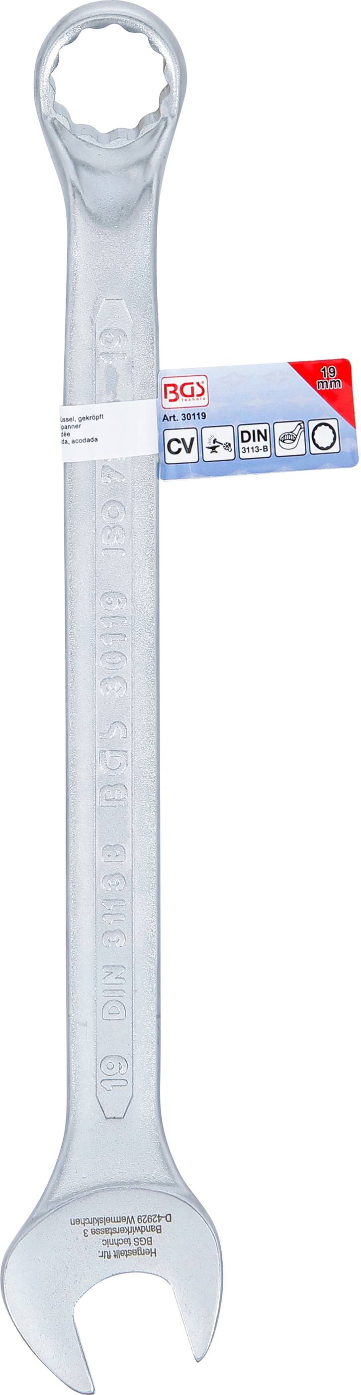 BGS Maul-Ringschlüssel, gekröpft | SW 19 mm