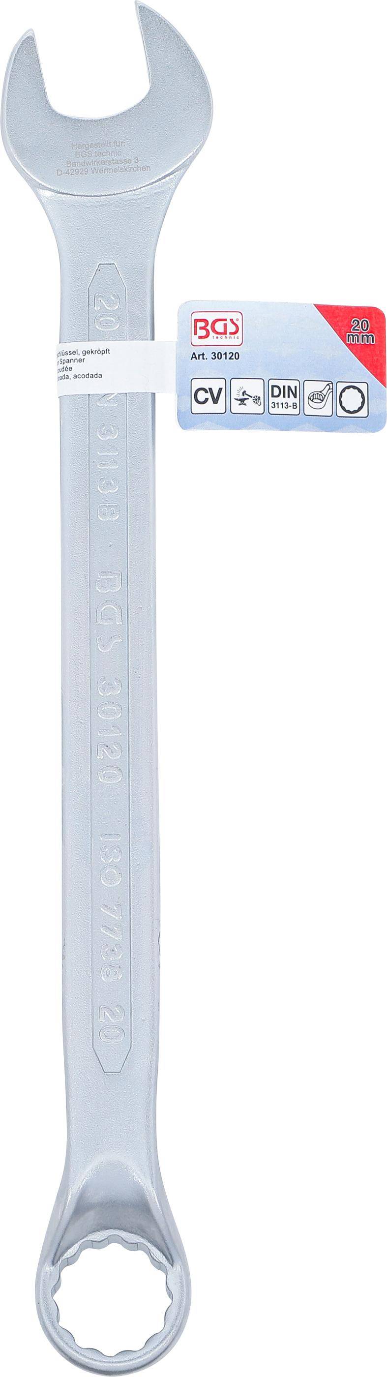 BGS technic Maul-Ringschlssel, gekrpft | SW 20 mm