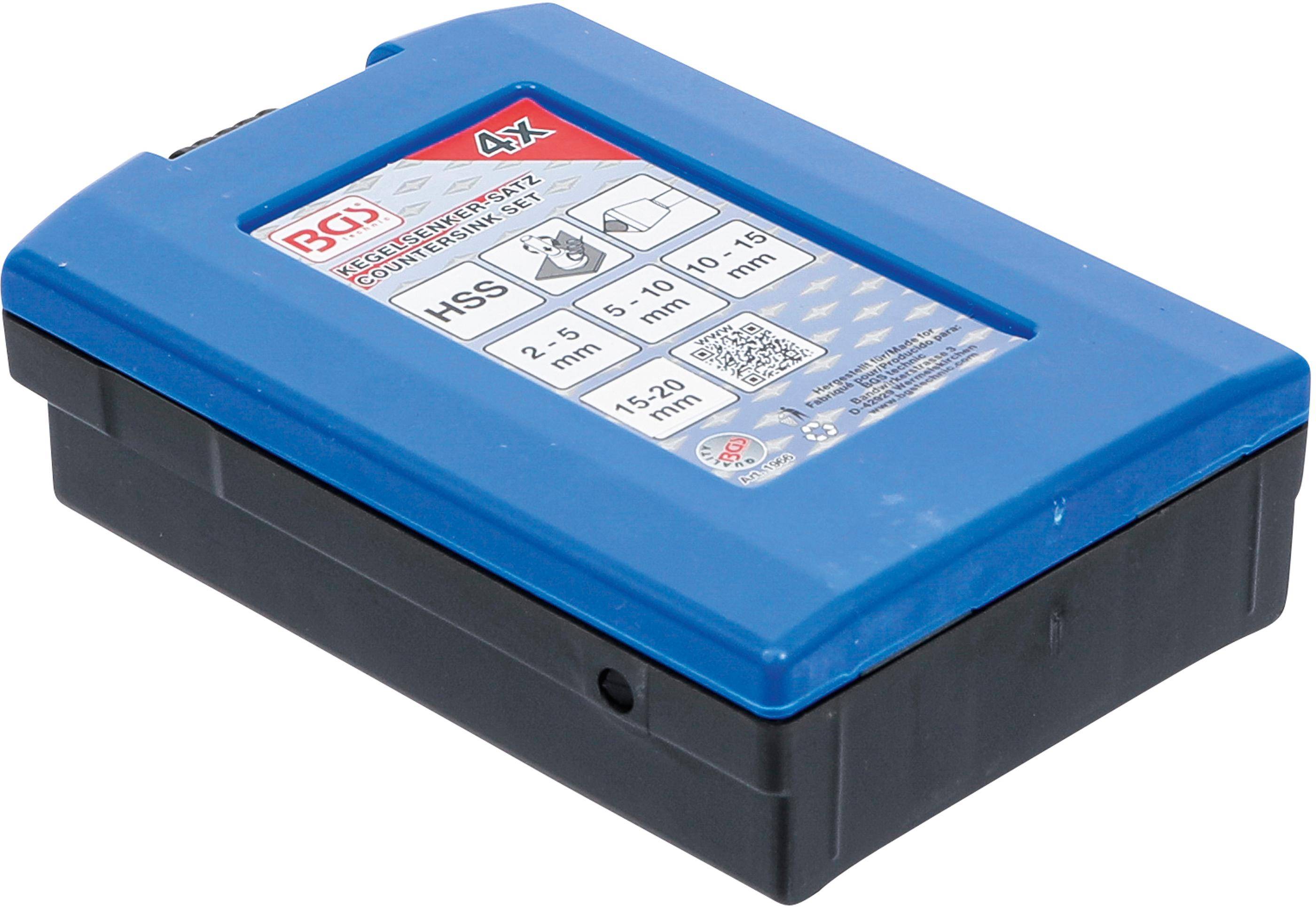 BGS Kegelsenker-Satz | mit Querloch | 4-tlg.