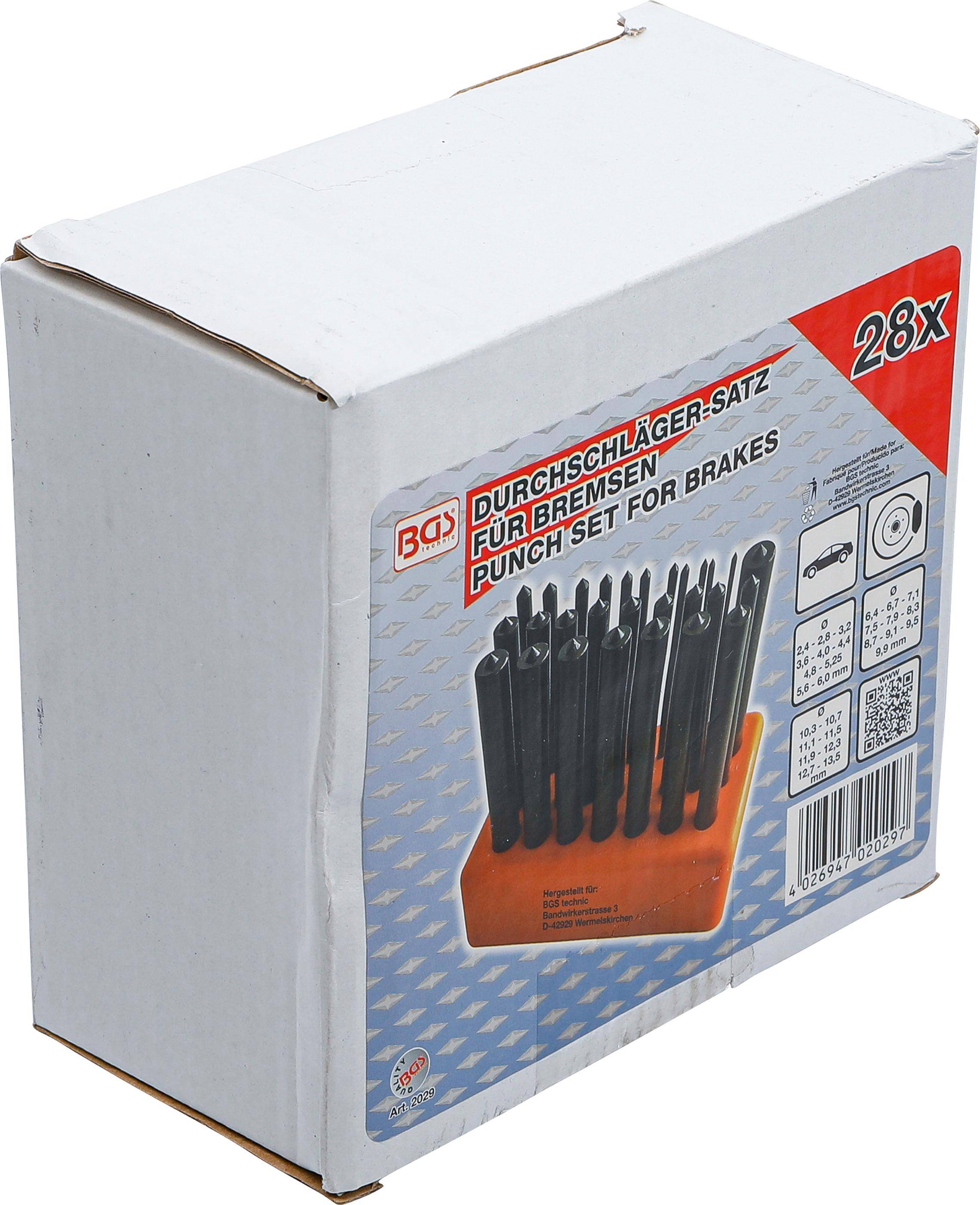 BGS technic Durchschläger-Satz für Bremsen | 28-tlg.