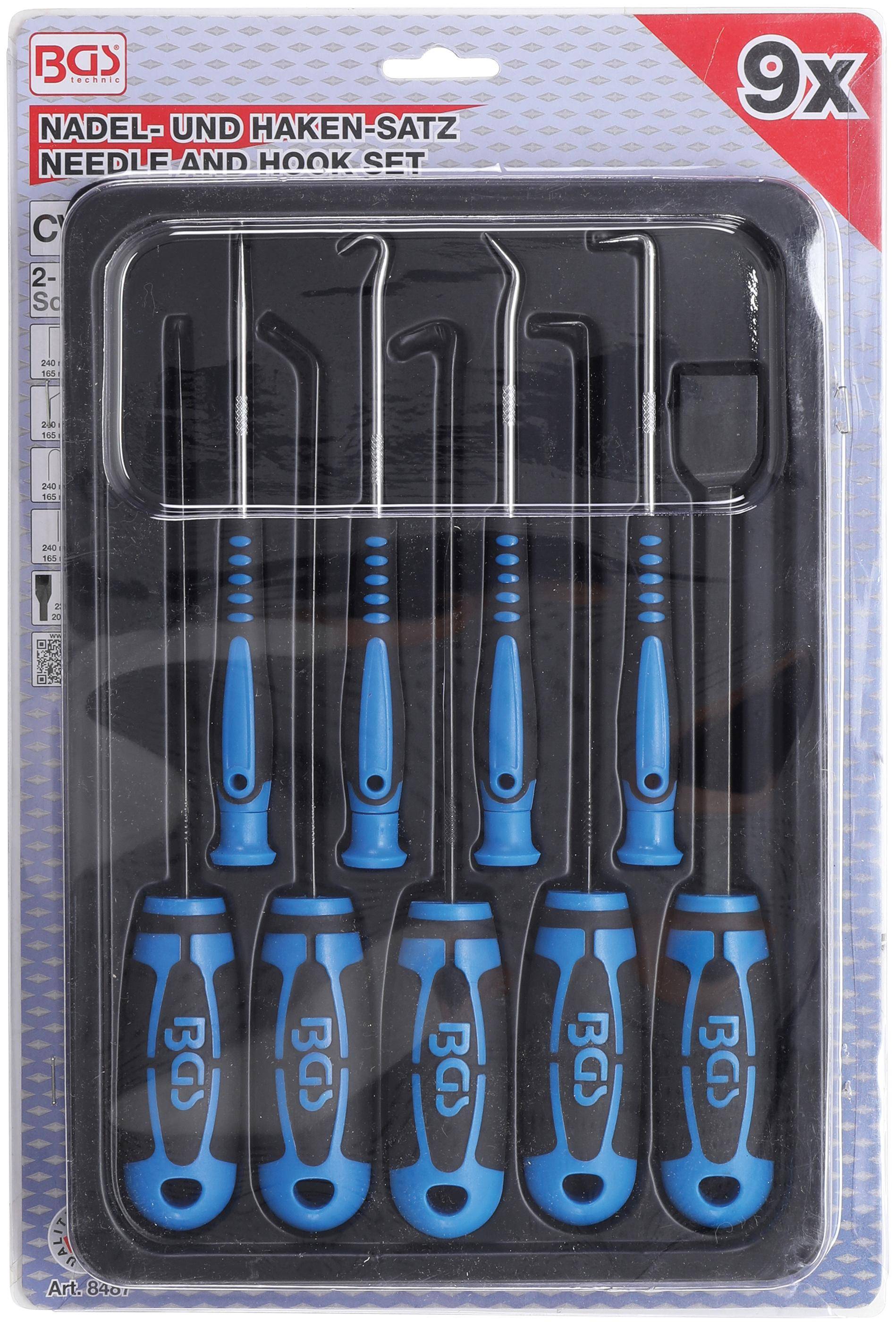 BGS Nadel-, Haken- und Schaber-Satz | 9-tlg.