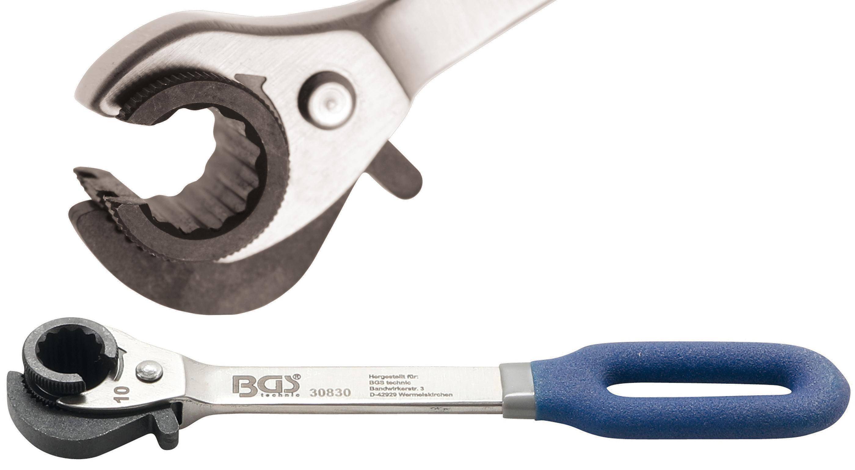 BGS technic Ratschen-Ringschlssel, offen | SW 10 mm