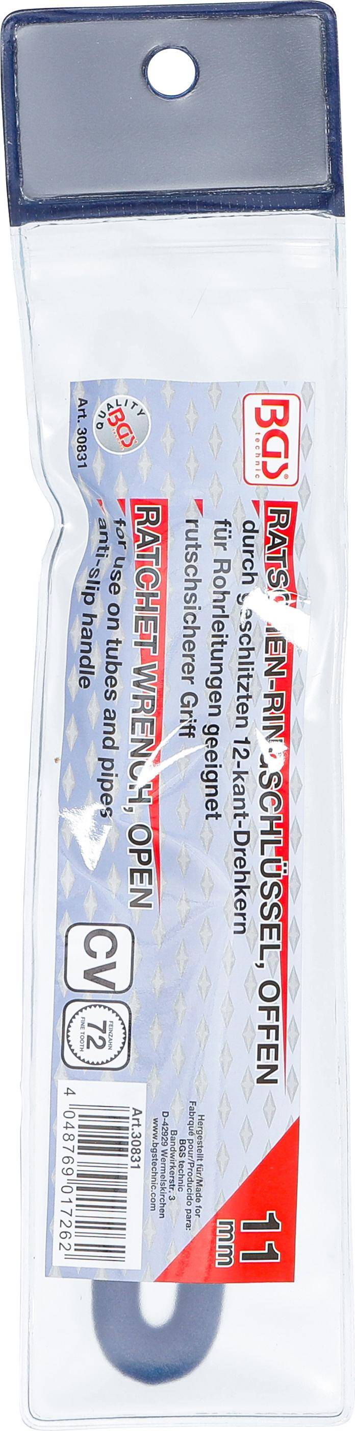 BGS Ratschen-Ringschlssel, offen | SW 11 mm