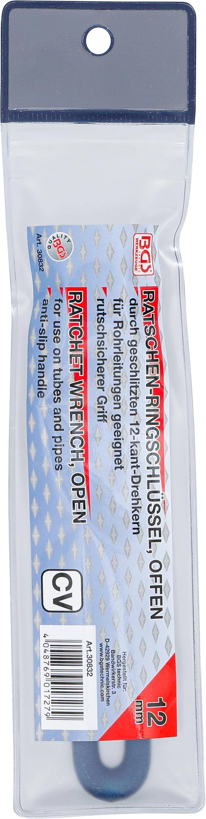 BGS Ratschen-Ringschlssel, offen | SW 12 mm