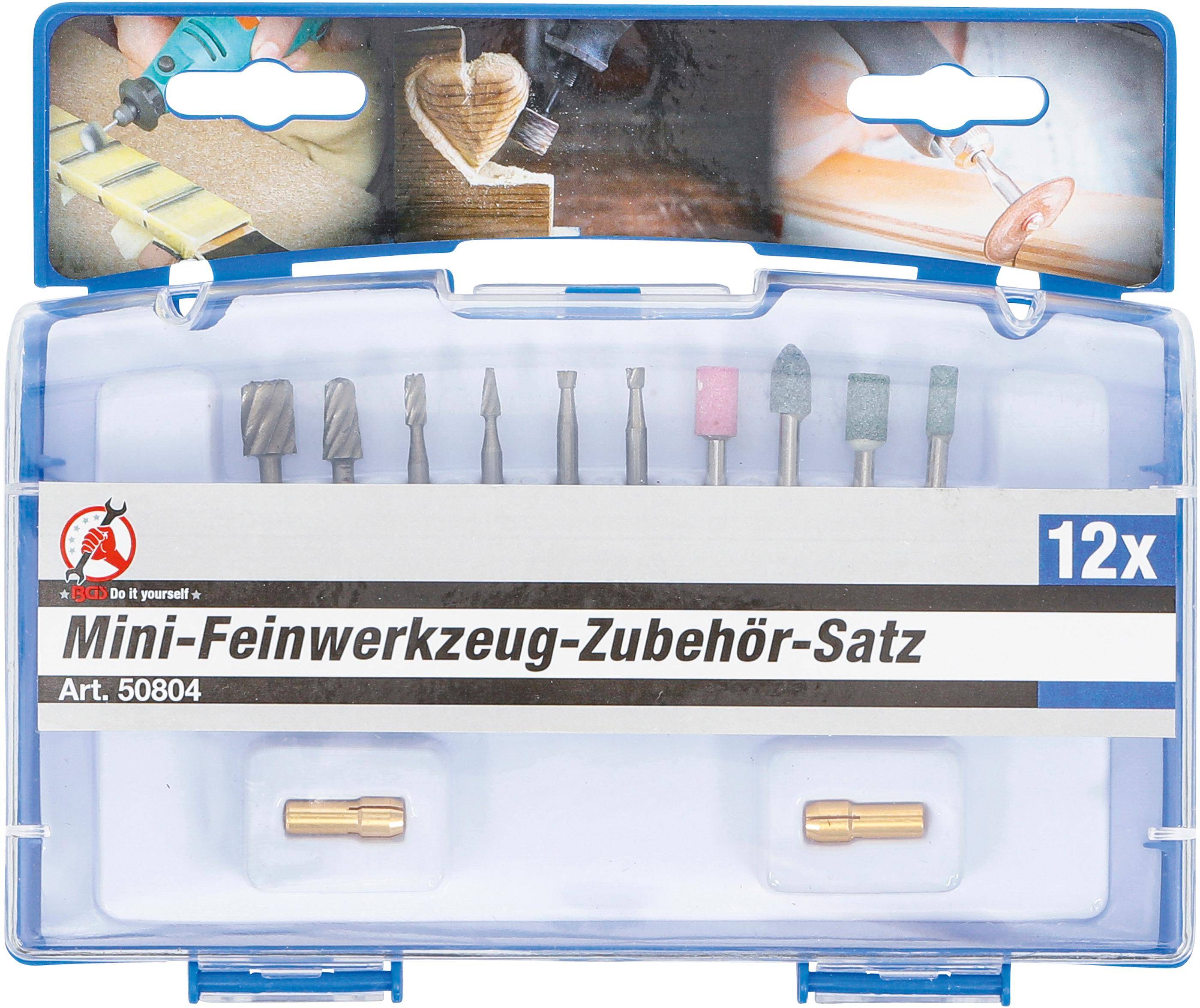 BGS Do It Yourself Mini-Feinwerkzeug-Zubehör-Satz | 12-tlg.