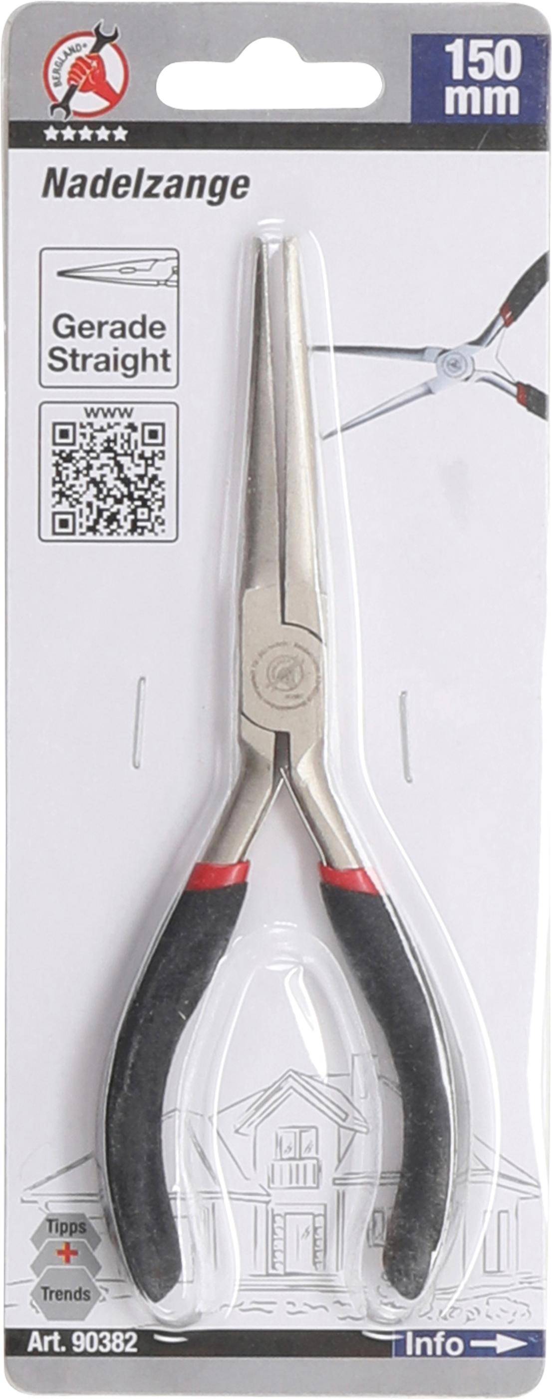 BGS technic Nadelzange | gerade | mit Feder | 150 mm