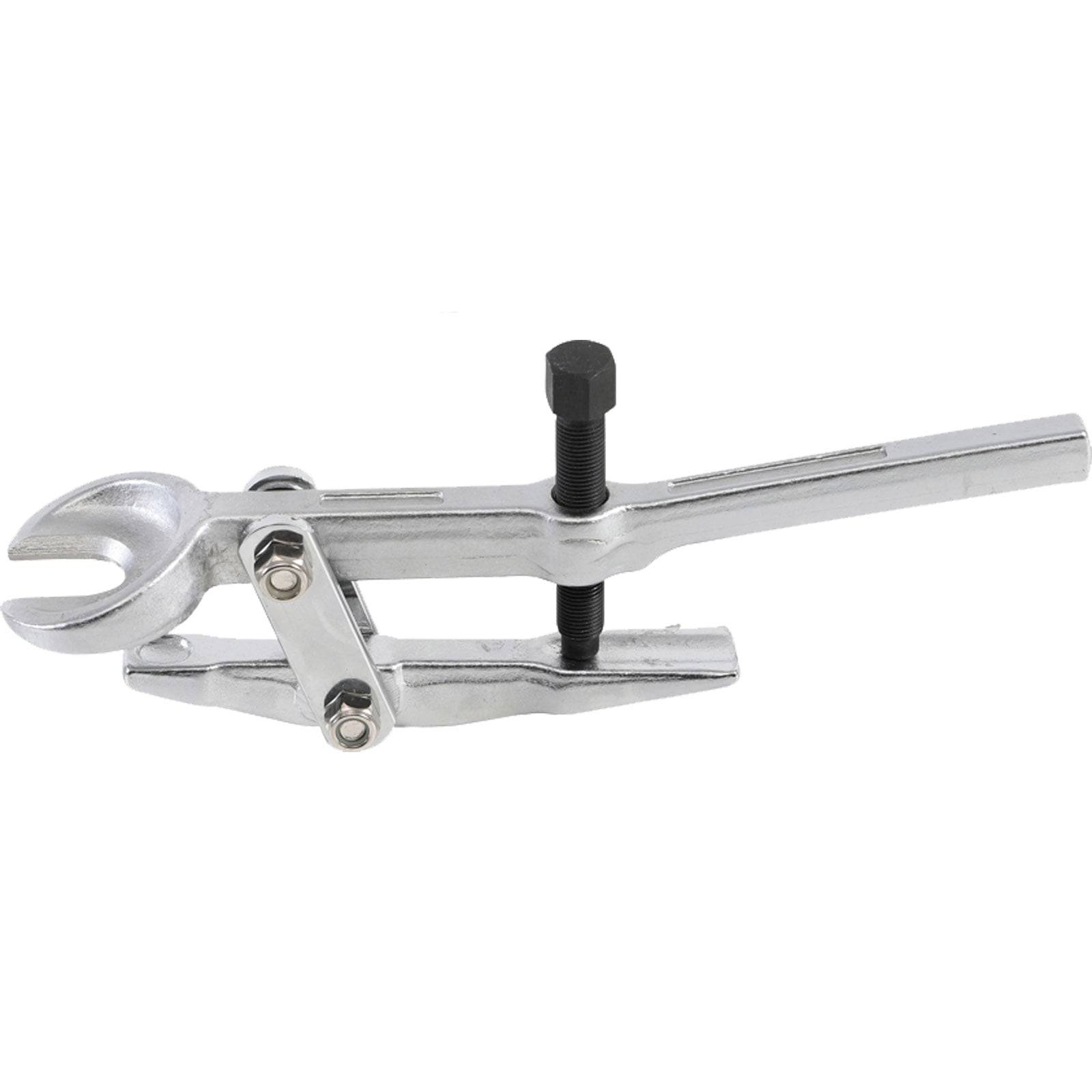 Ein Metallventilfedern-Kompressor-Werkzeug mit einem schraubenschlüsselähnlichen Griff und einem Schraubenmechanismus zum Komprimieren von Autozylinderkopf-Ventilfedern.