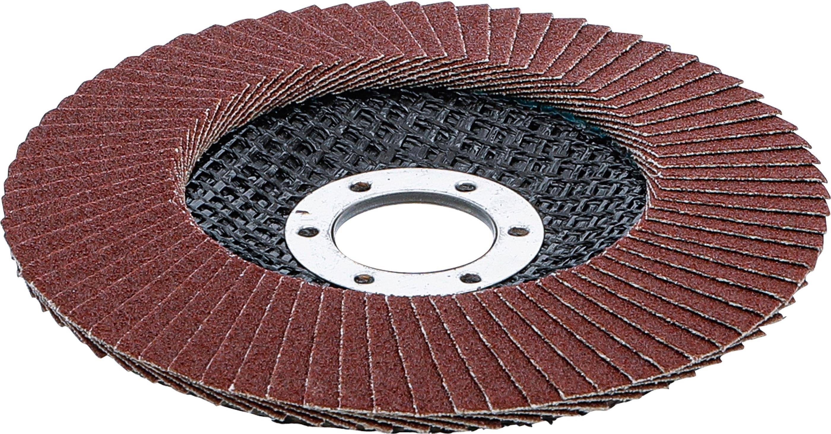 BGS technic Fächer-Schleif-Scheibe | Ø 115 mm | K 120