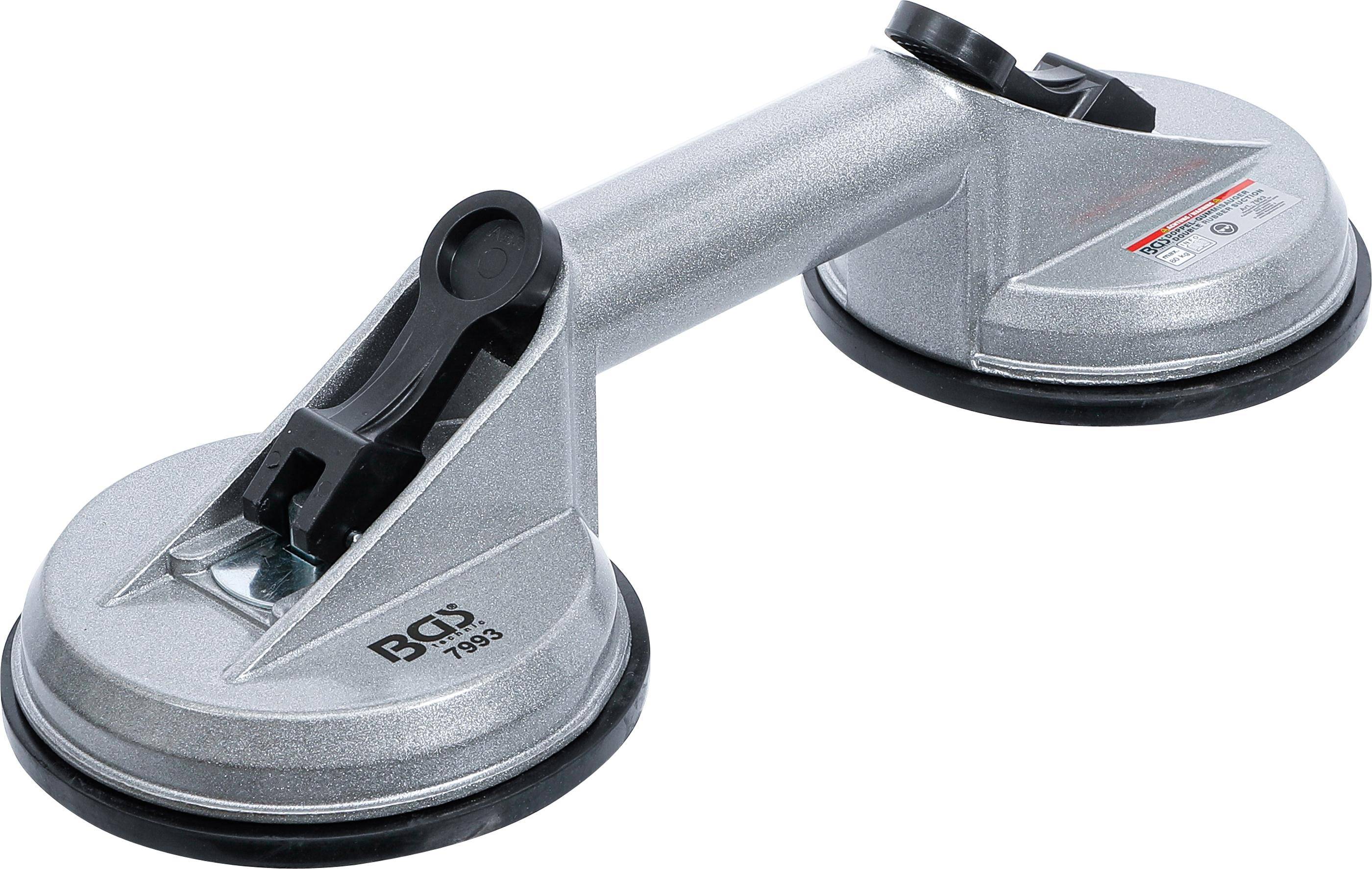 BGS Doppel-Gummisauger | Aluminium | 115 mm
