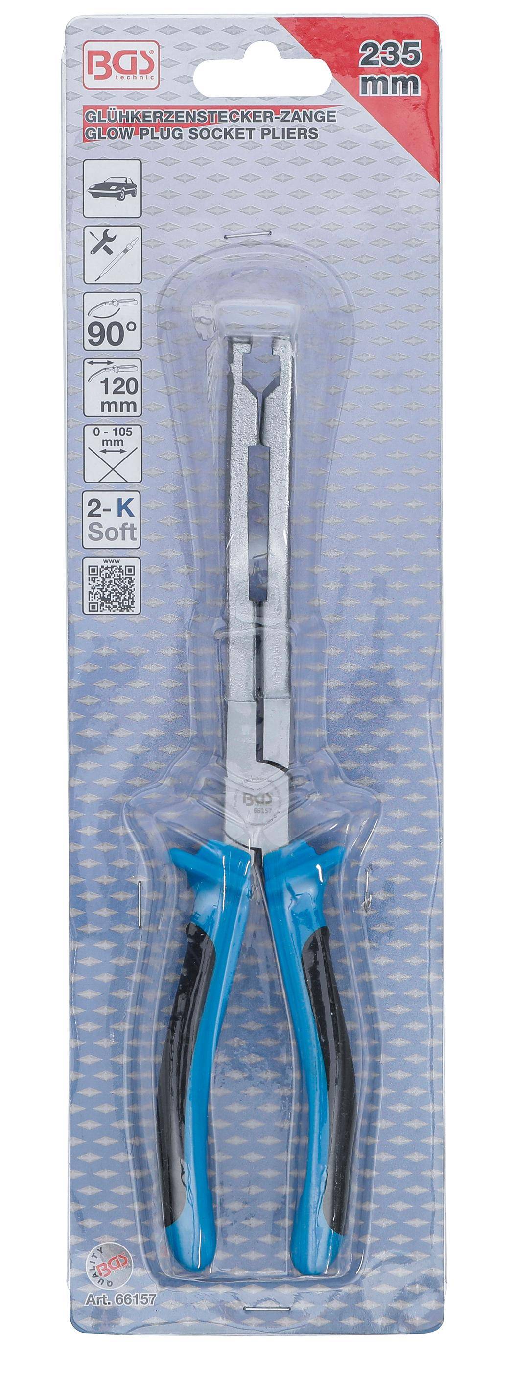 BGS Glühkerzenstecker-Zange | 90° abgewinkelt