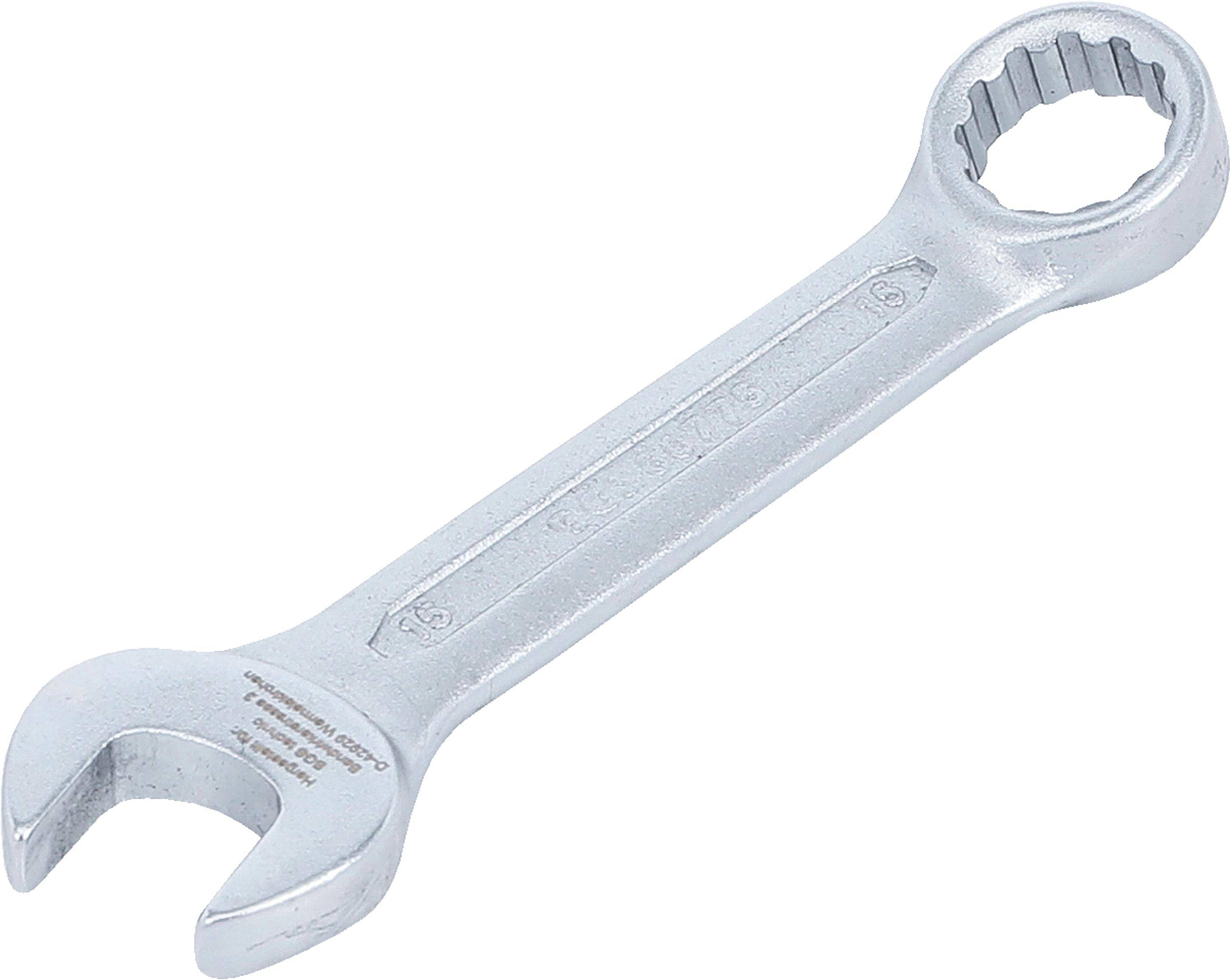 BGS technic Maul-Ringschlssel, extra kurz | SW 15 mm