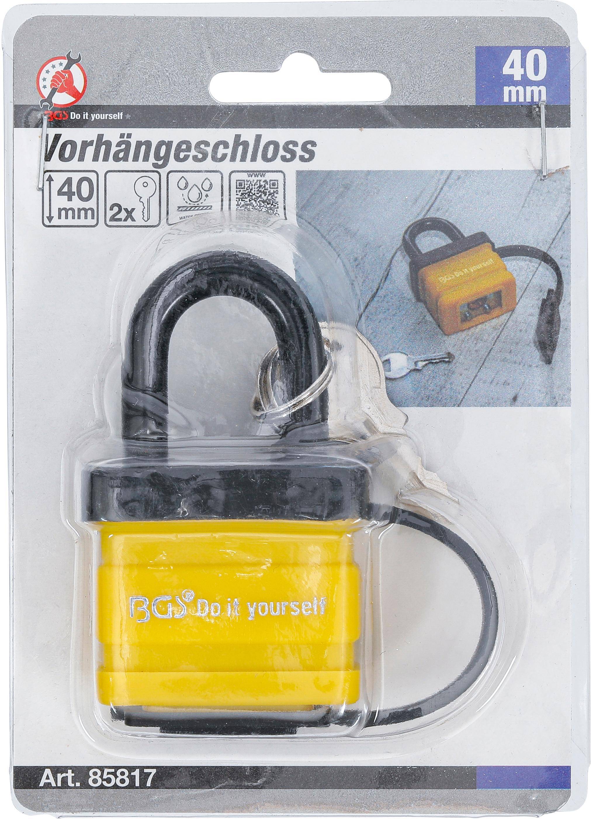 BGS Do It Yourself Vorhngeschloss | 40 mm | wasserabweisend