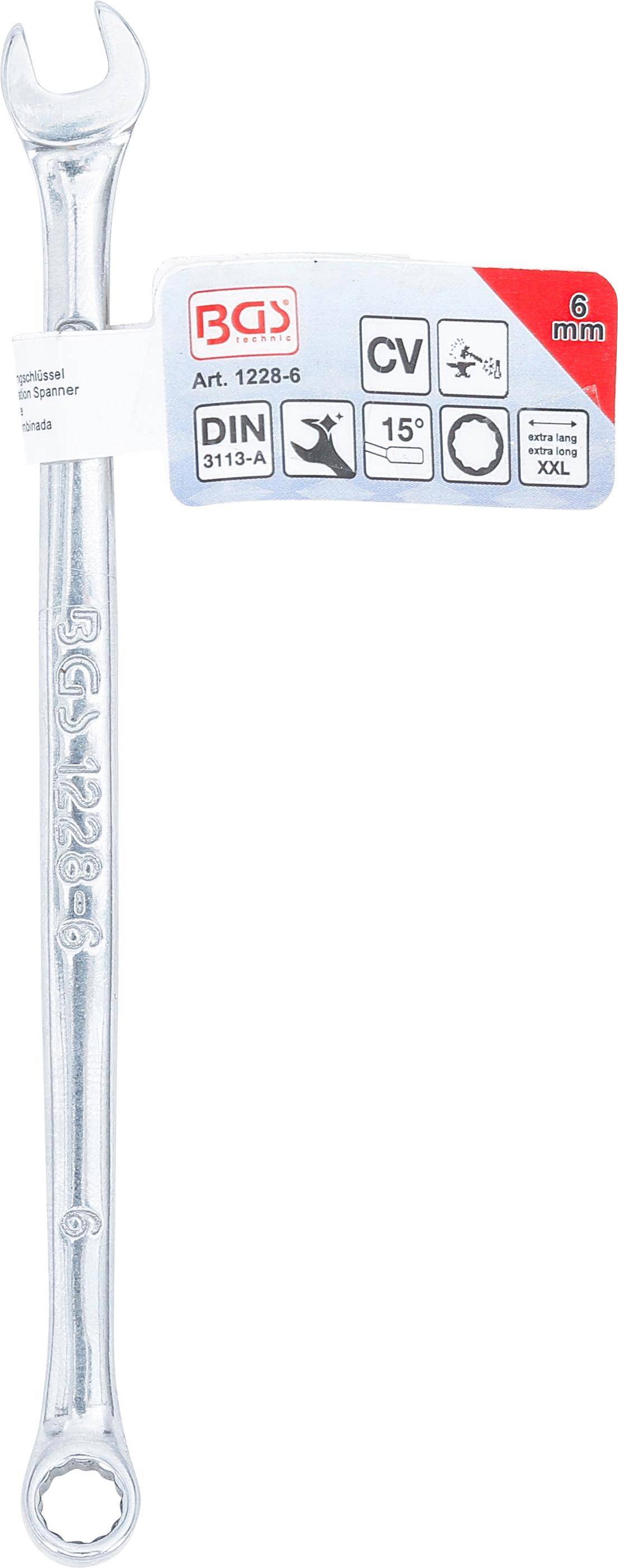 BGS Maul-Ringschlüssel | extra lang | SW 6 mm