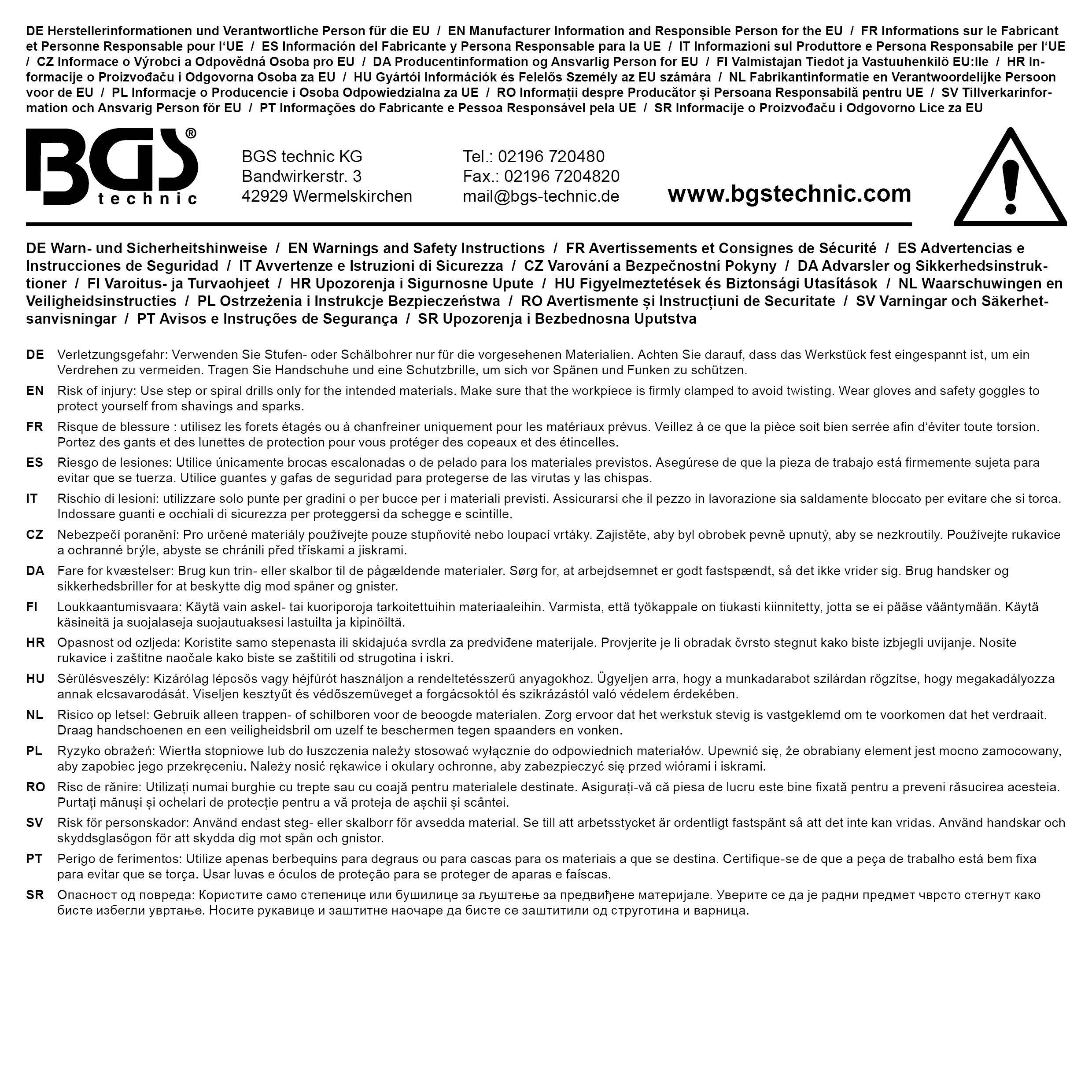 BGS technic Hochleistungs-Blechschlbohrer | Gre 3 | 16 - 30 mm