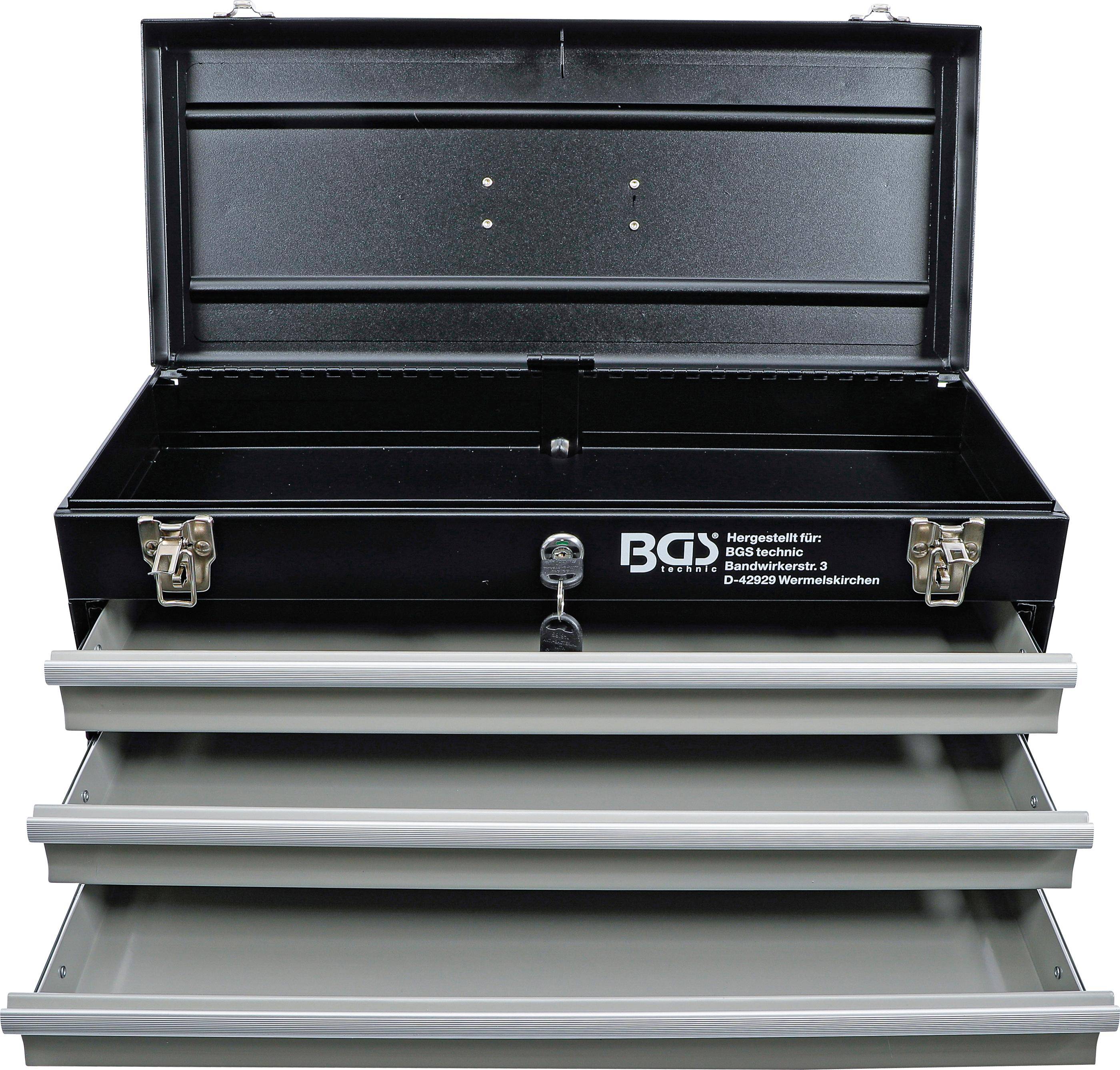 BGS Metall-Werkzeugkoffer, leer | 3 Schubladen