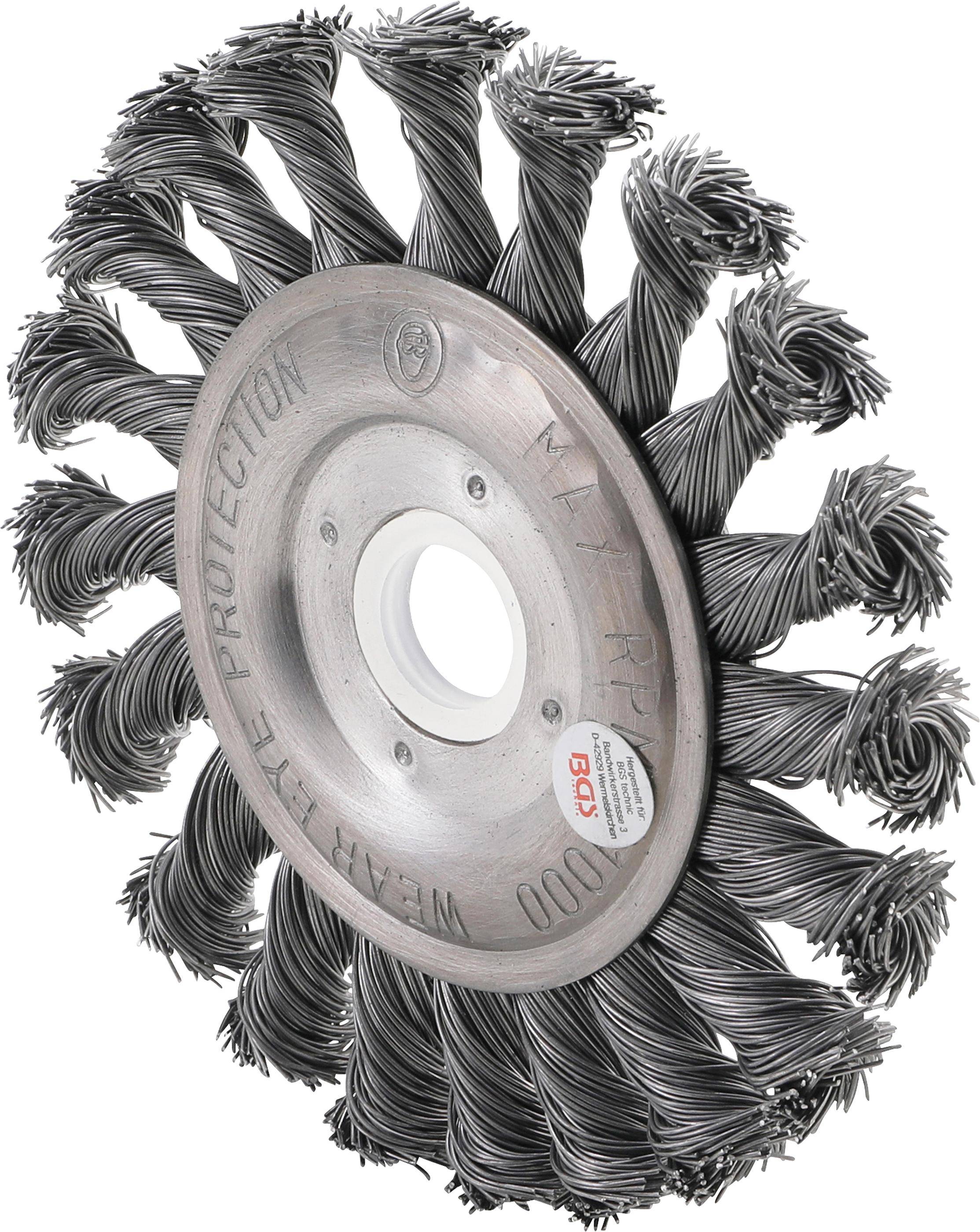 BGS technic Scheibenbürste / Zopfrundbürste | Ø 115 mm