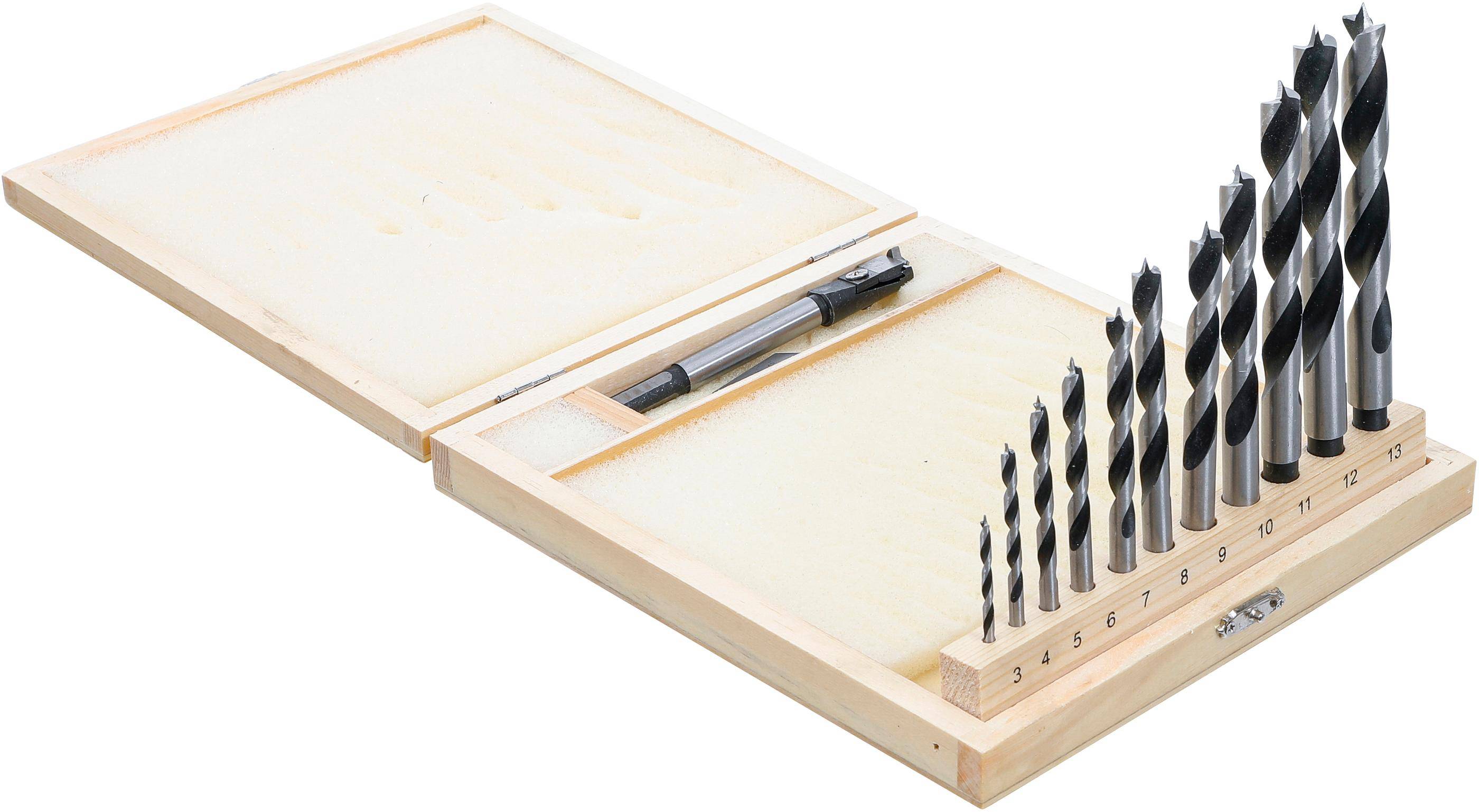 BGS technic Holzbohrer-/Zentrumbohrer-Satz | 14-tlg.
