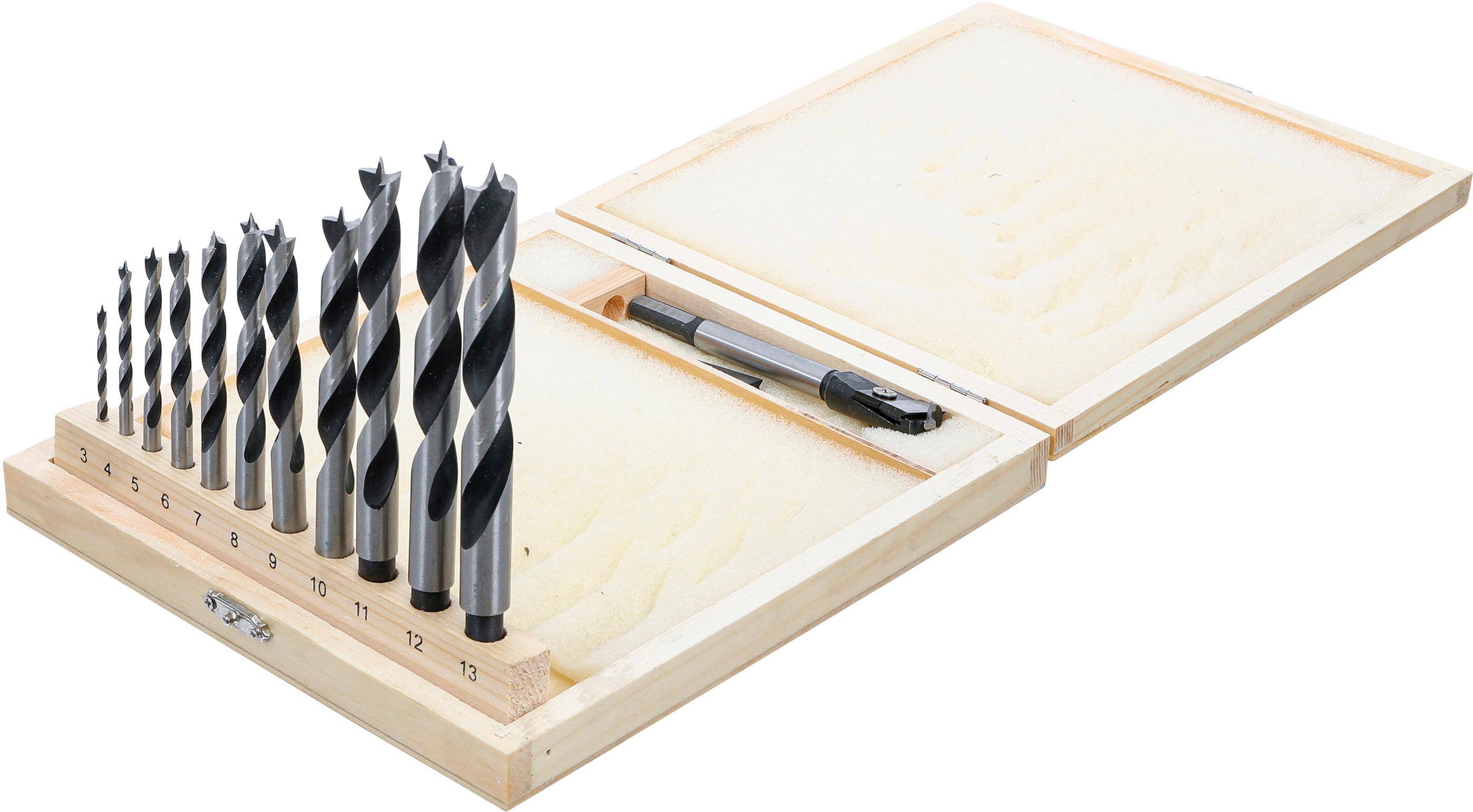 BGS technic Holzbohrer-/Zentrumbohrer-Satz | 14-tlg.