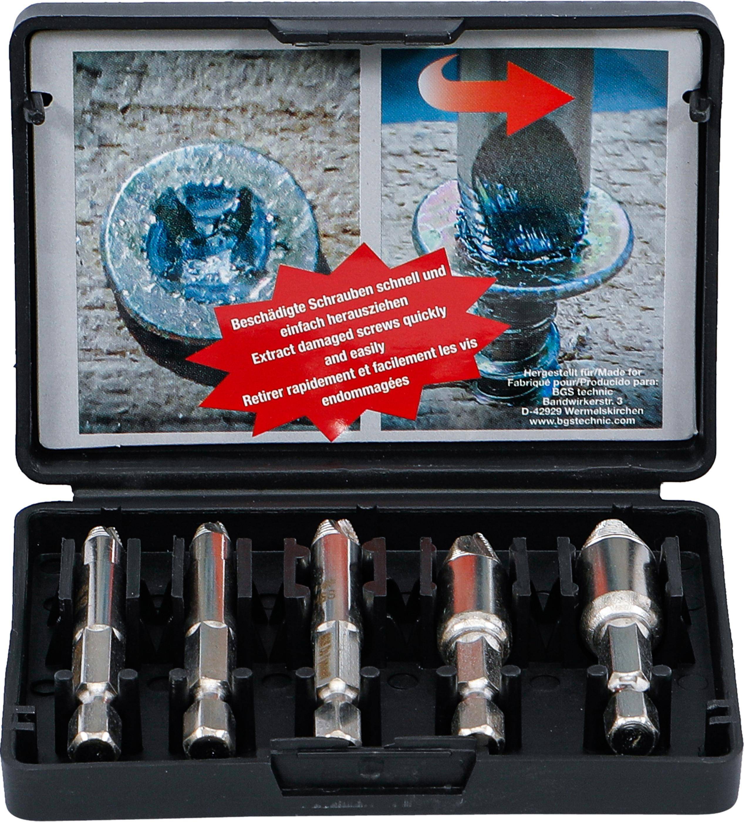 BGS Do It Yourself Schraubenausdreher-Satz | #0 - #3 | 5-tlg.