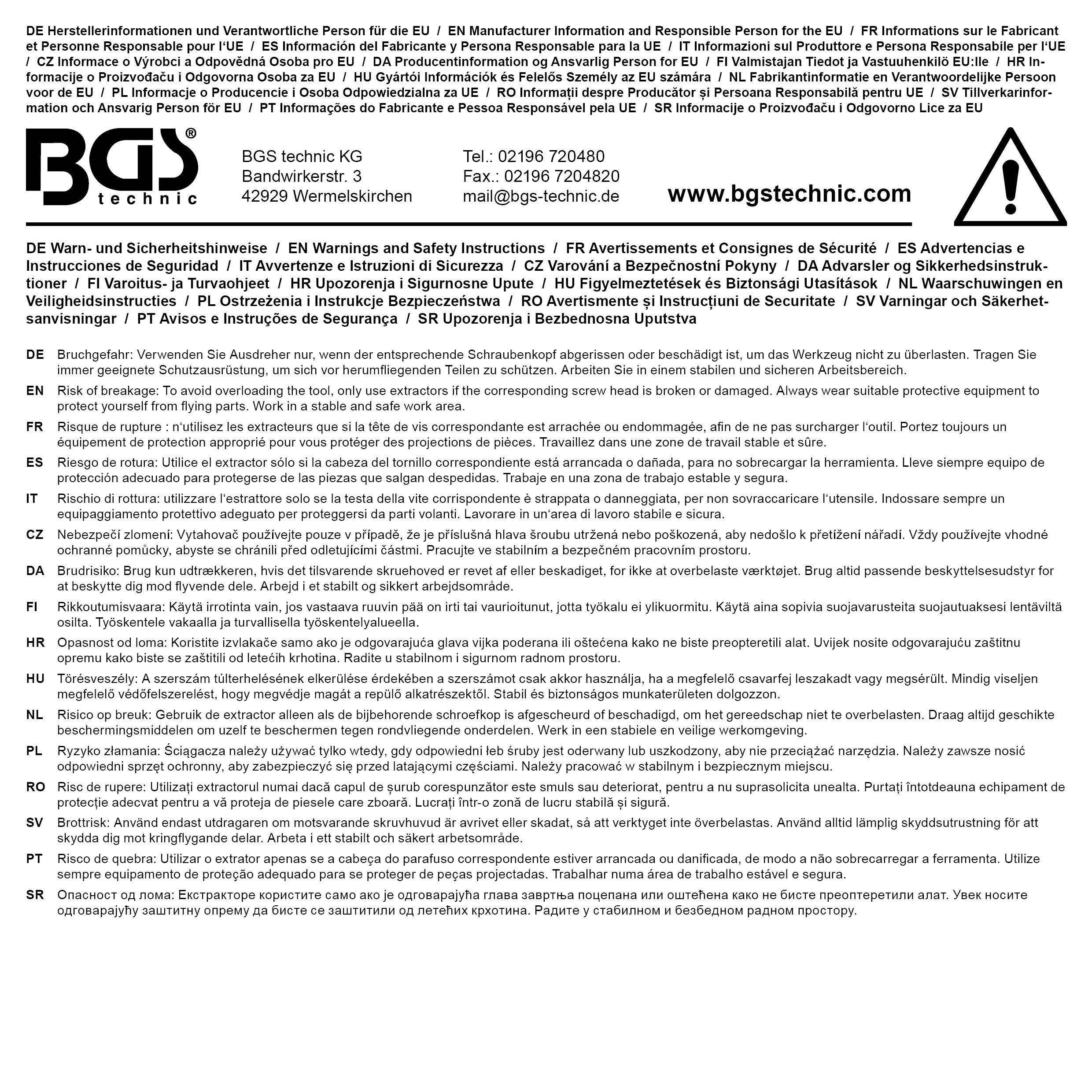BGS technic Schraubenausdreher-Satz | #0 - #3 | 5-tlg.