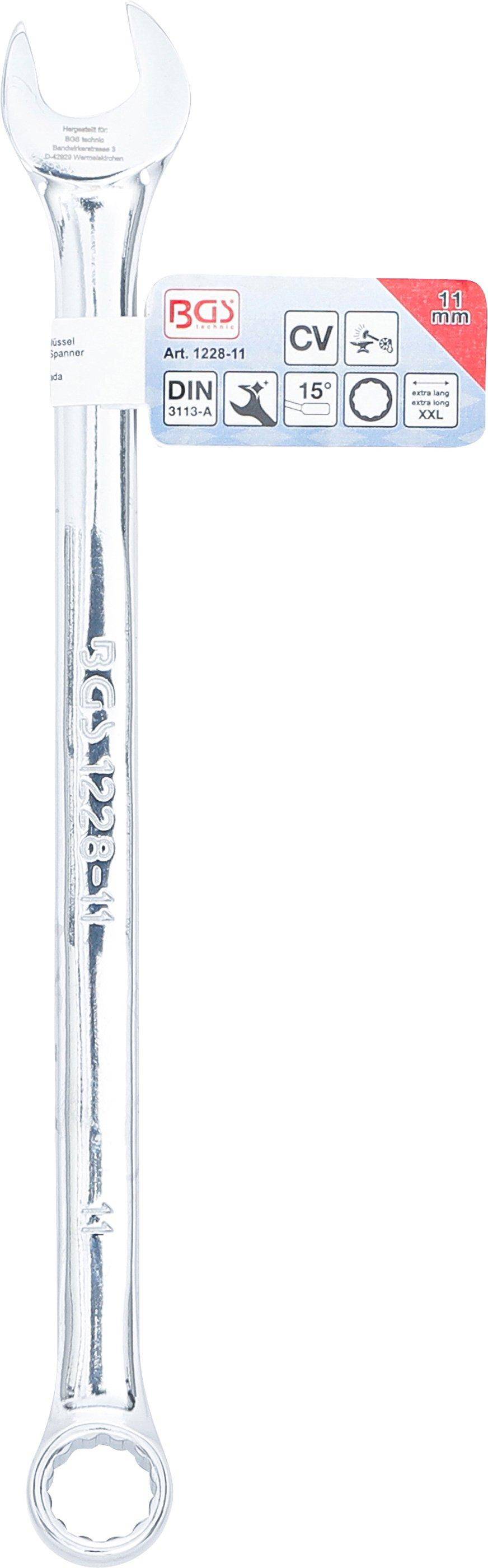 BGS Maul-Ringschlüssel | extra lang | SW 11 mm