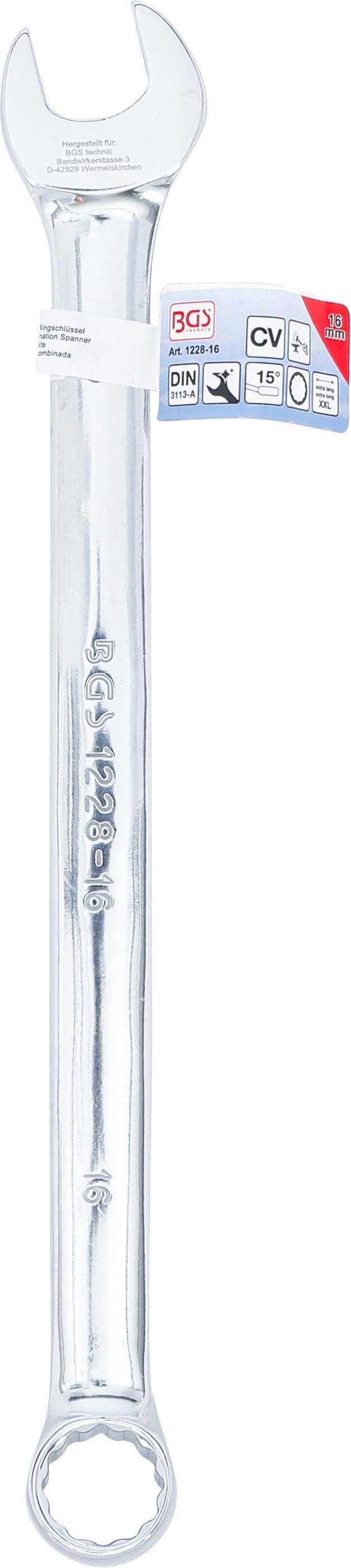 BGS technic Maul-Ringschlssel | extra lang | SW 16 mm