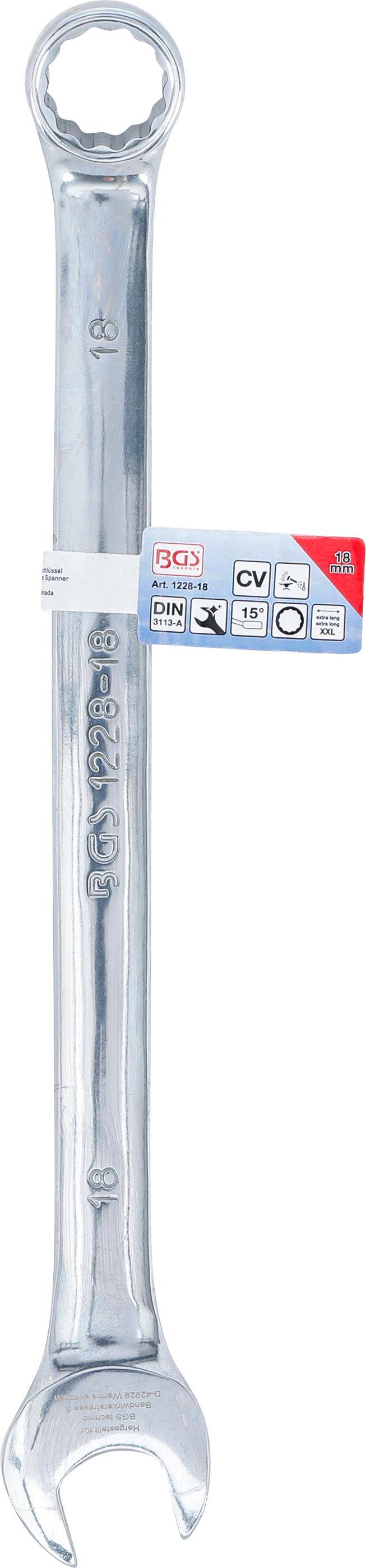 BGS Maul-Ringschlssel | extra lang | SW 18 mm