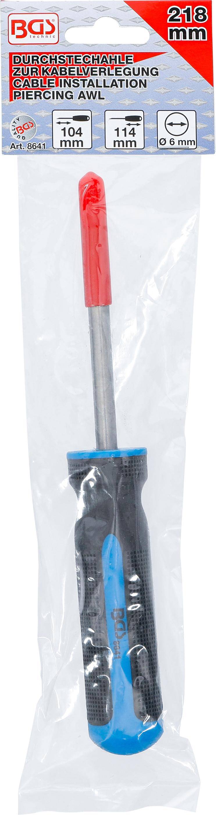 BGS technic Durchstechahle zur Kabelverlegung | 218 mm