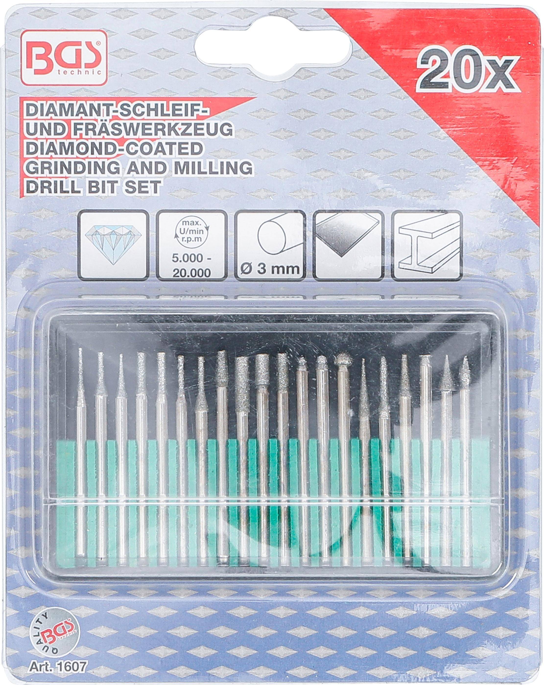 BGS Diamant-Schleif- und Frswerkzeug | 20-tlg.