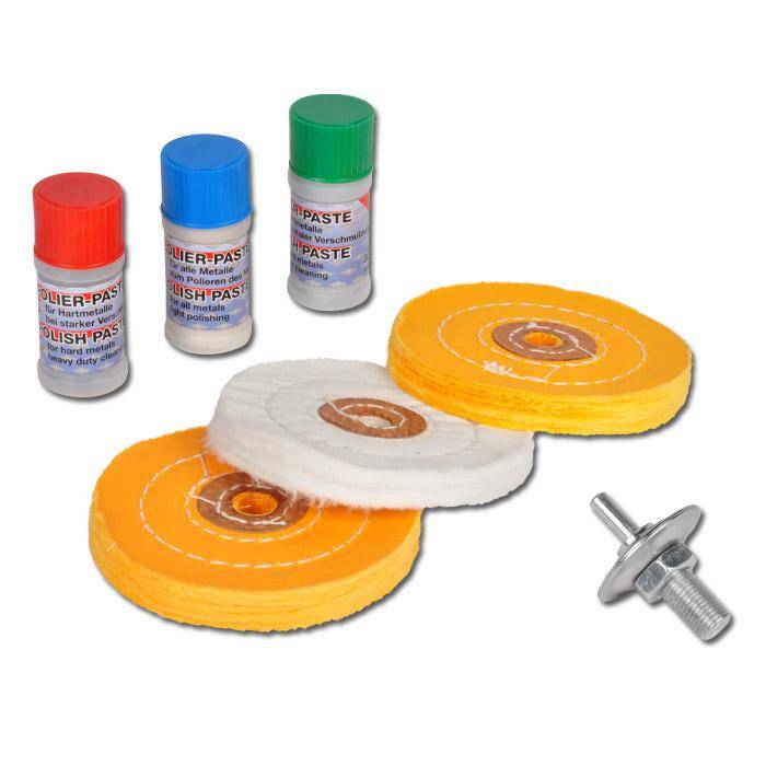 Polier-Sortiment - 7-tlg. für harte Metalle