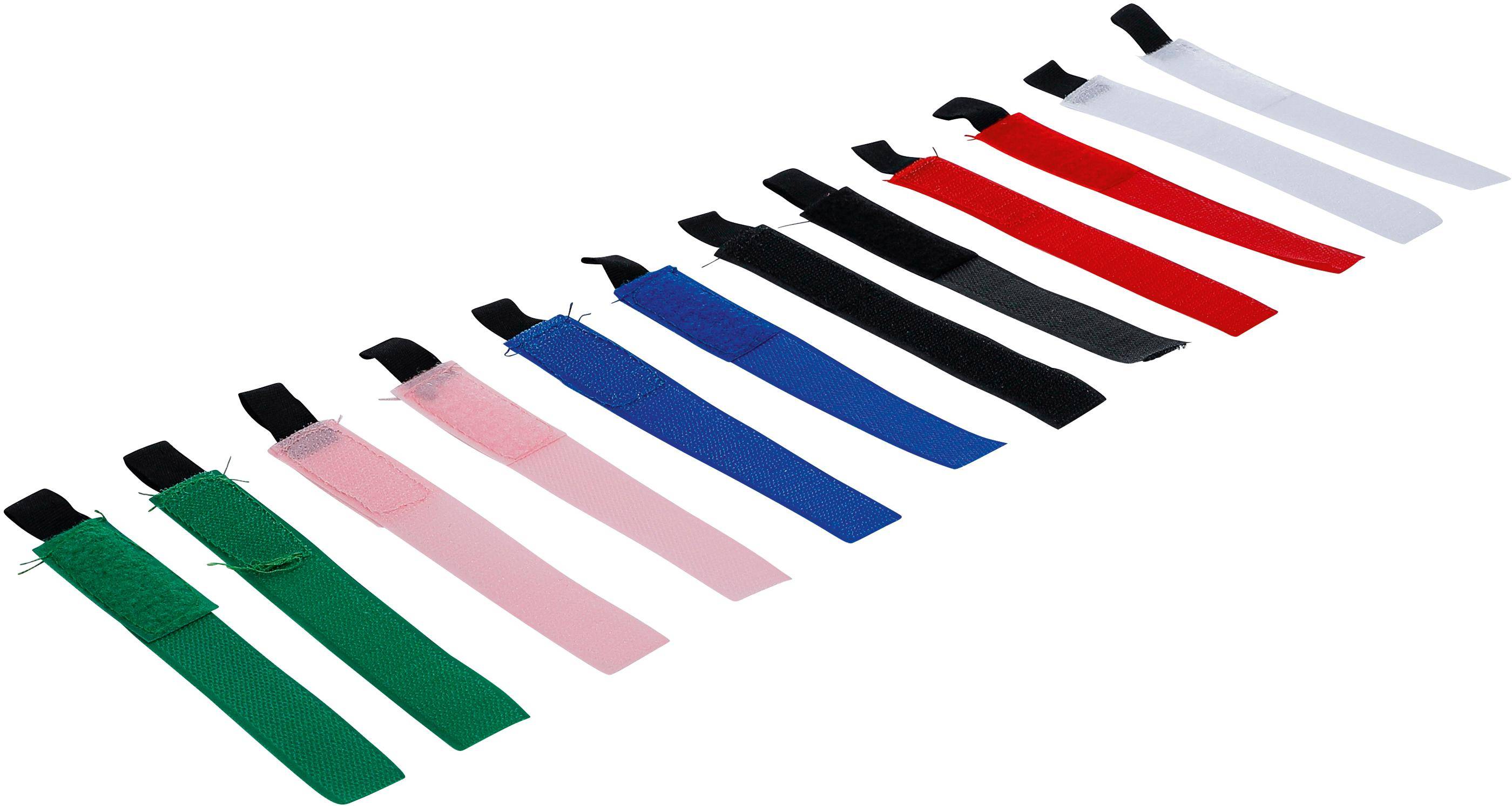 BGS Diy Klettband-Sortiment | 20 x 190 mm | 12-tlg.