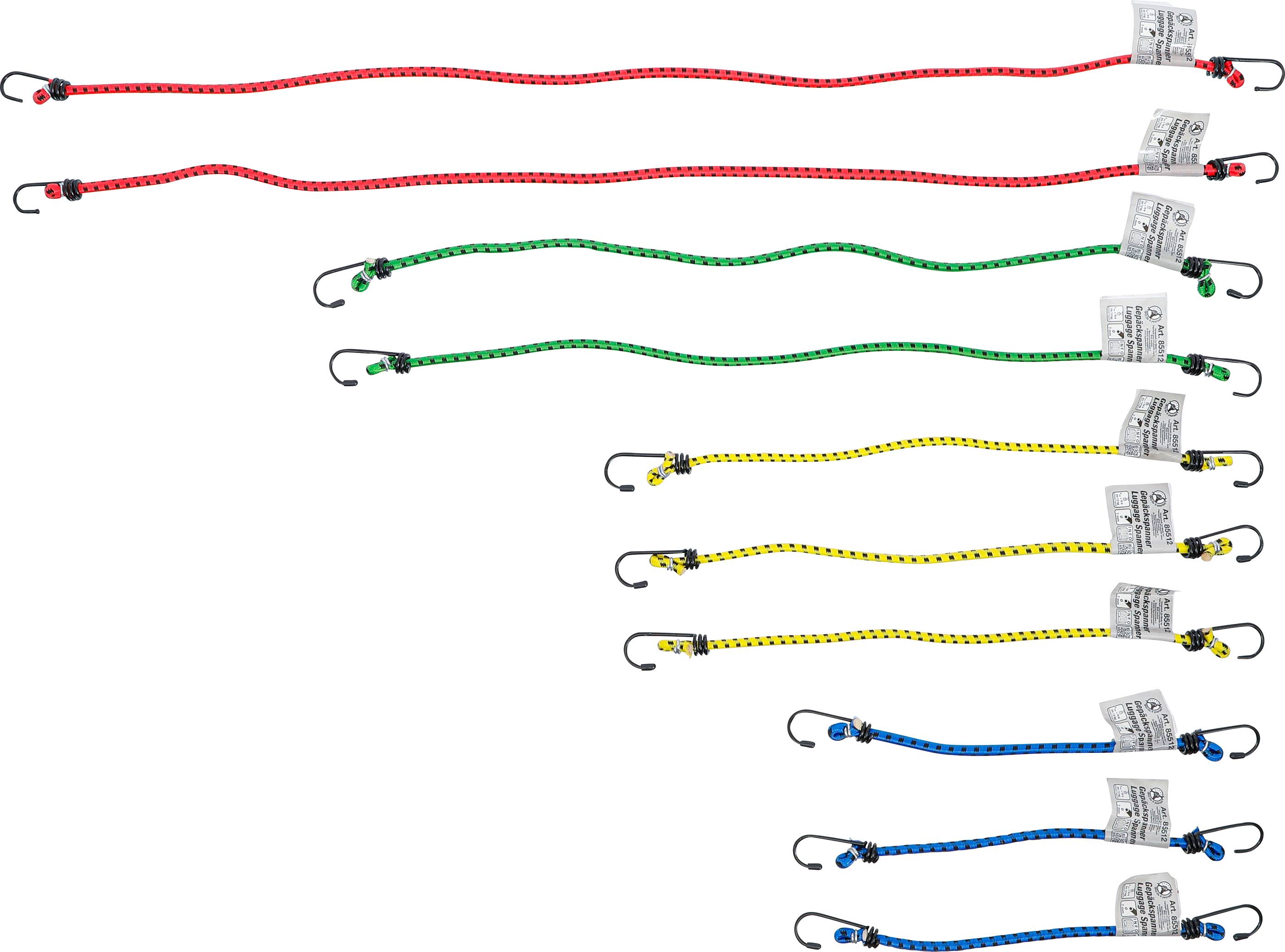 BGS technic Gepäckspanner-Satz | 300 - 800 mm | 10-tlg.