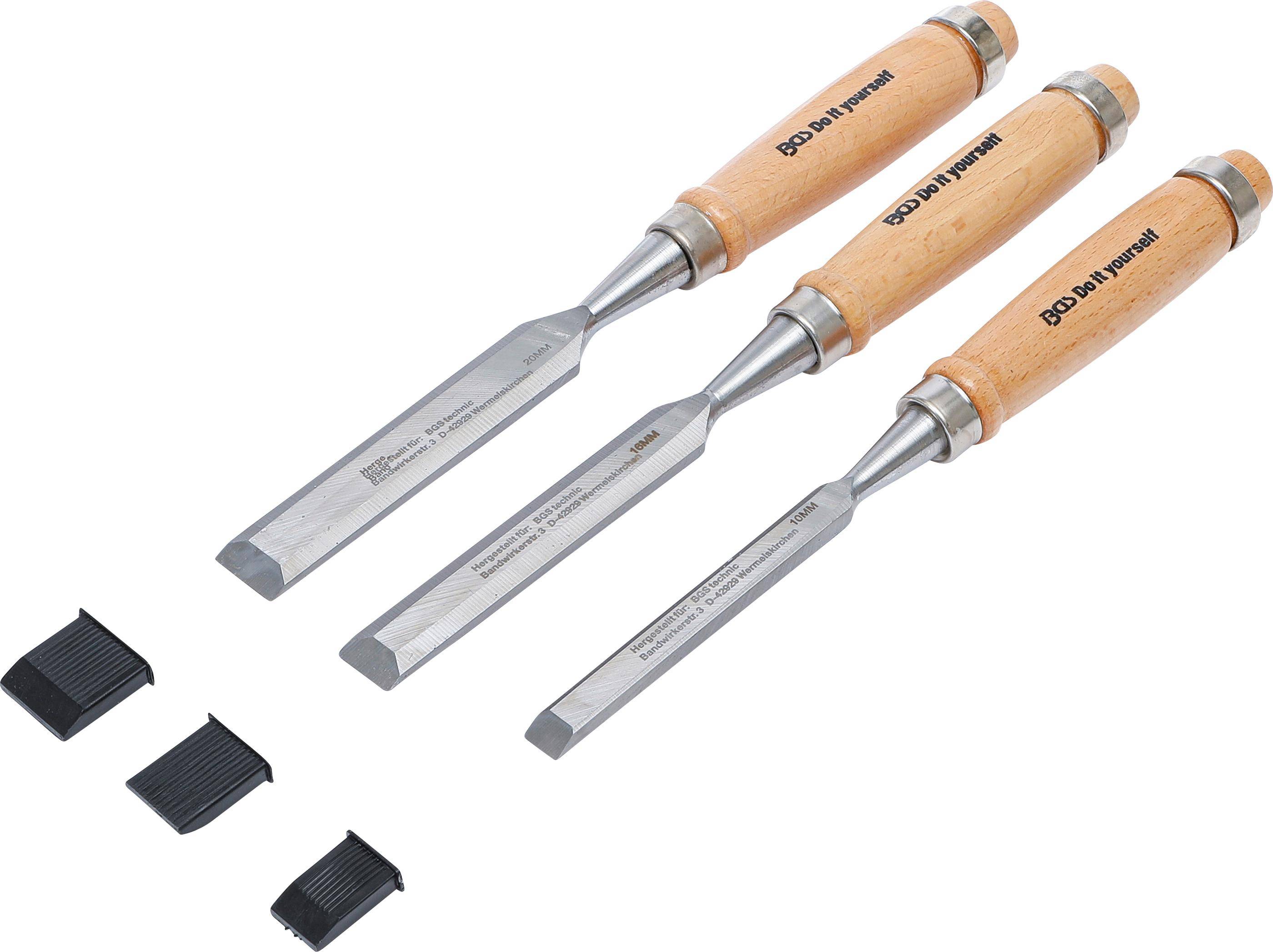 BGS Do It Yourself Stechbeitel-Satz | 10 / 16 / 20 mm | 3-tlg.