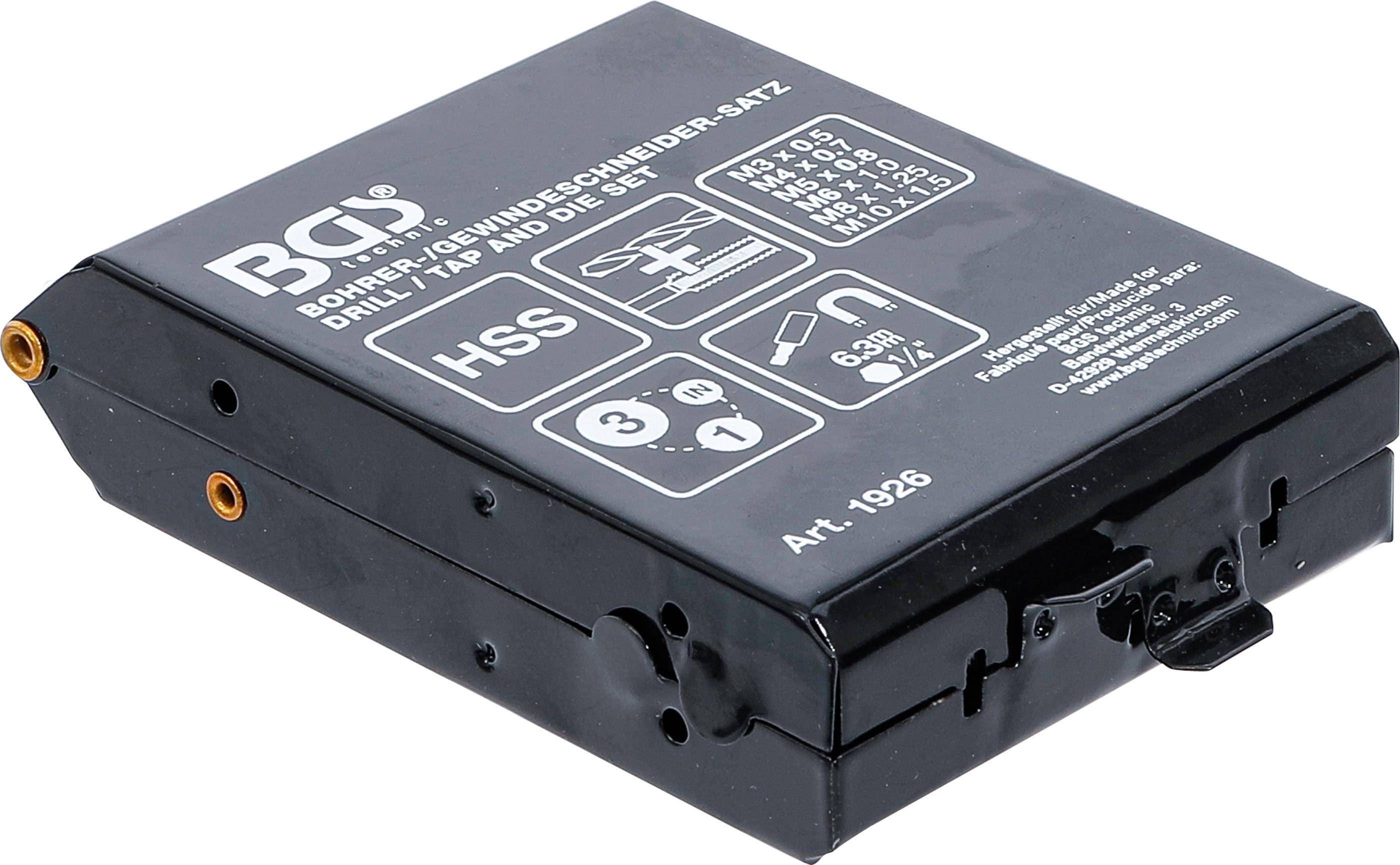 BGS Bohrer-/ Gewindeschneider-Satz | HSS-G | 7-tlg.