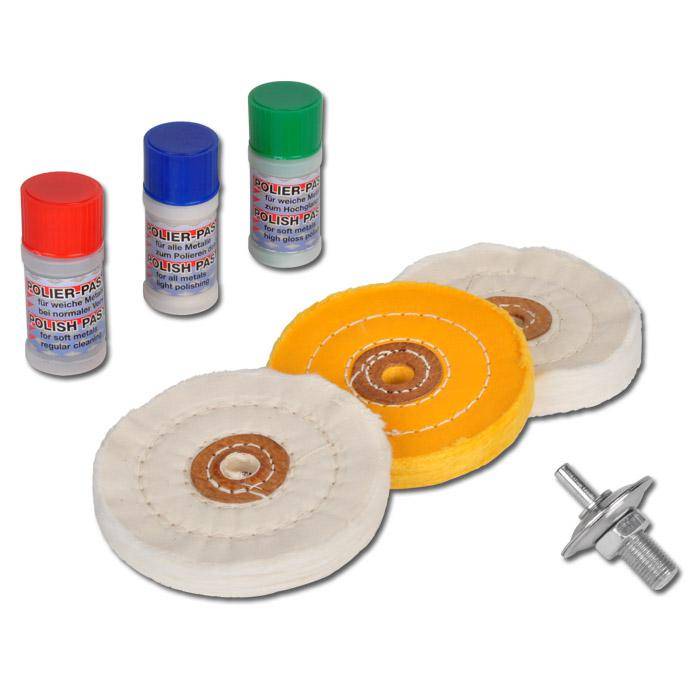 Polier-Sortiment - 7-tlg. für weiches Metall