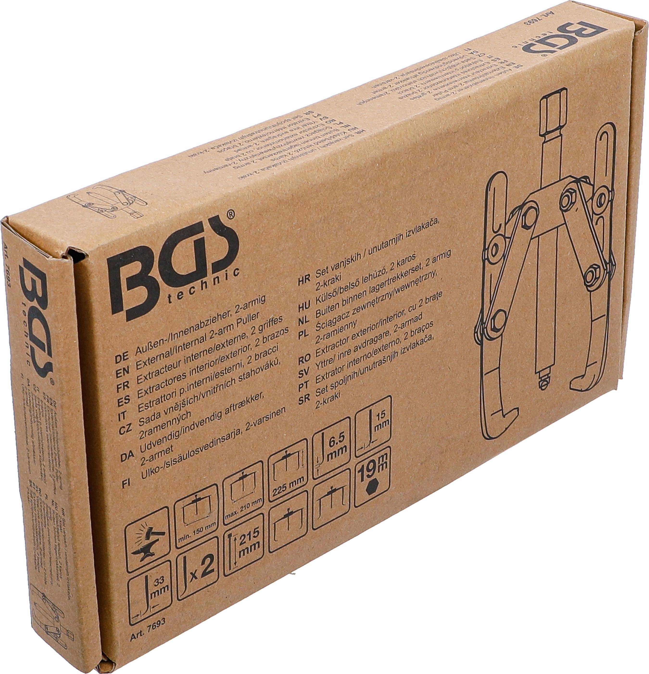 BGS technic Auen-/Innenabzieher, 2-armig | 150 - 210 mm