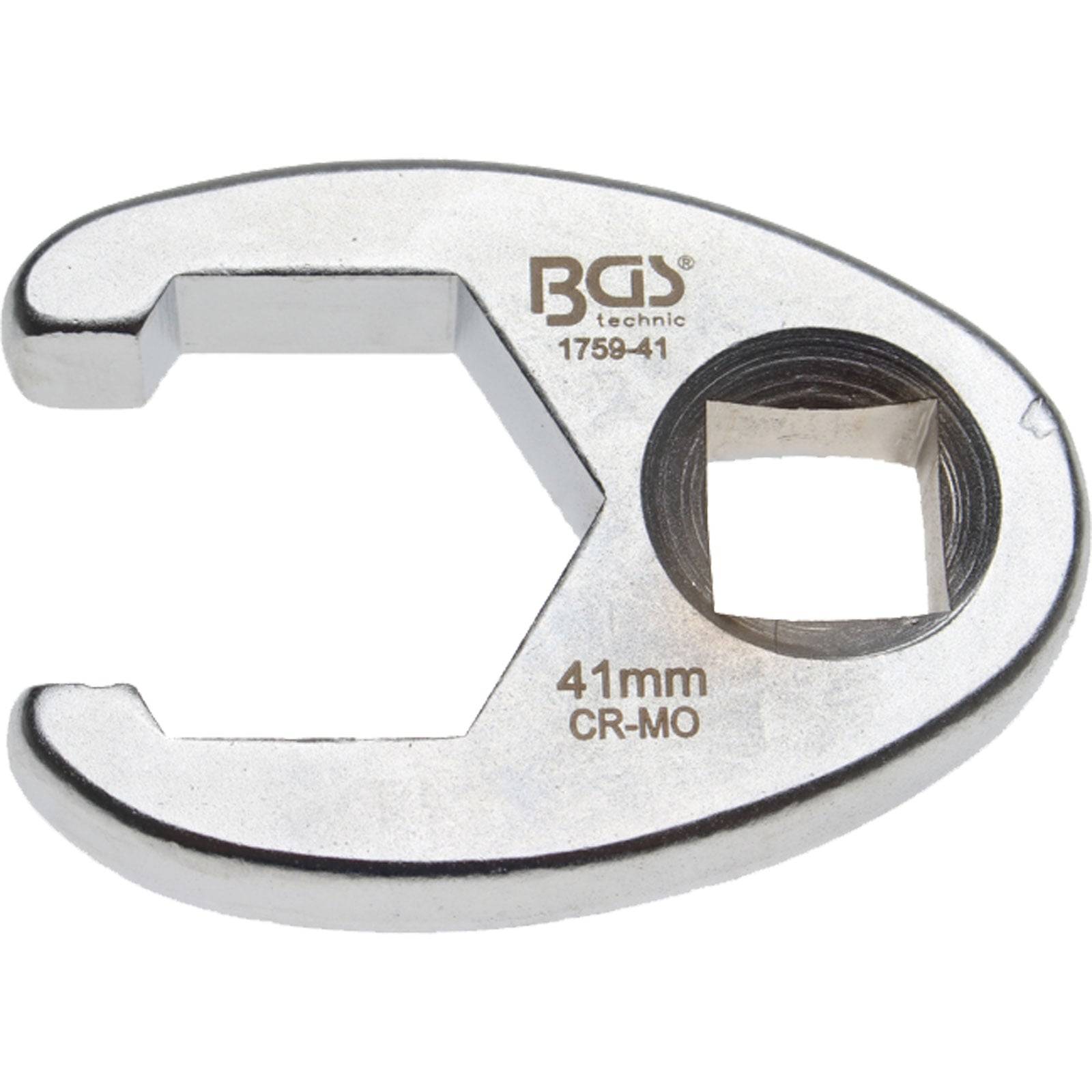 Offener Ringschlüssel, 41 mm Größe, silbern mit BGS-Branding, zum Anziehen oder Lösen von Muttern und Schrauben.