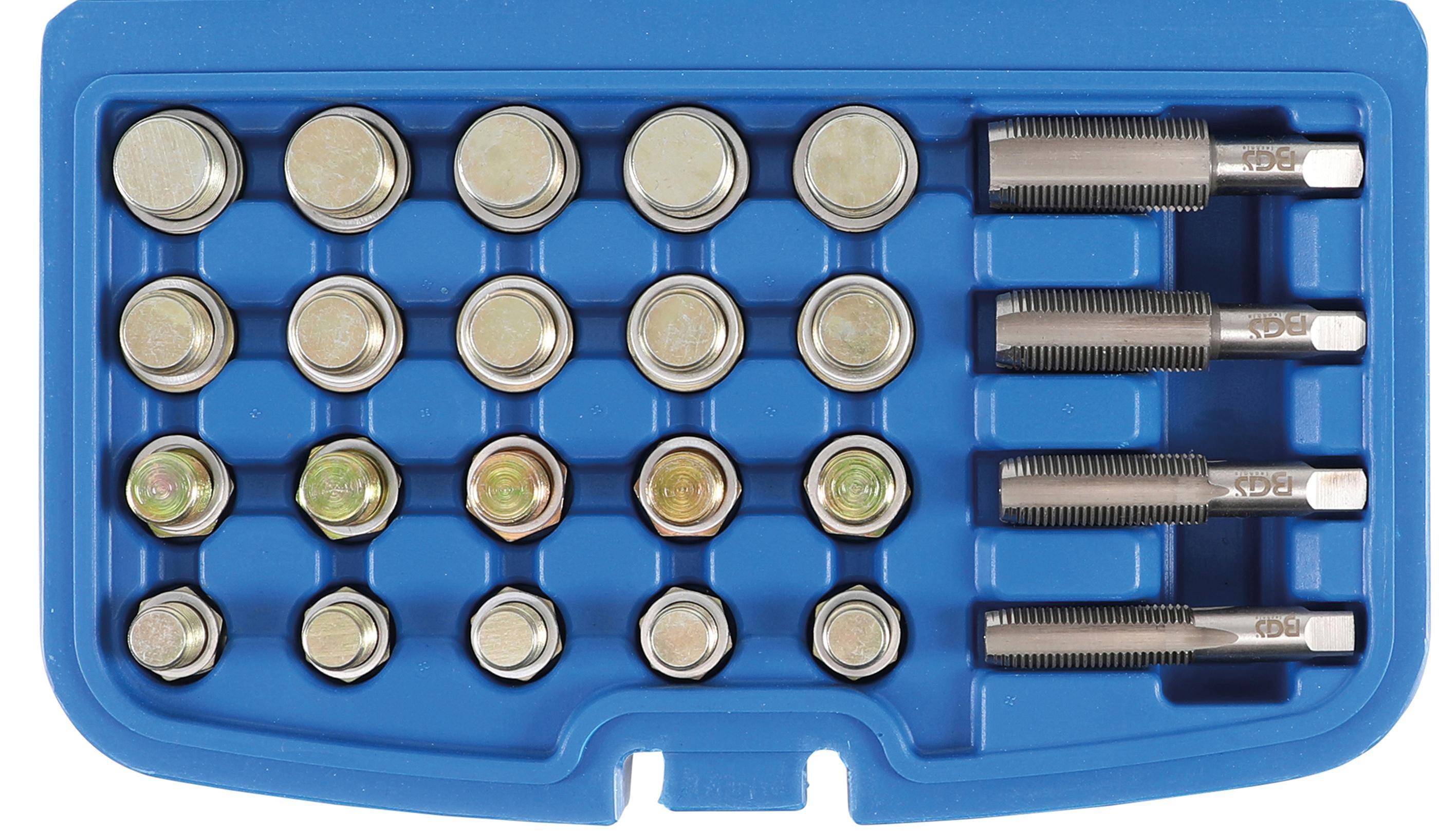 BGS technic Reparatursatz für Öl-Ablass-Gewinde | 64-tlg.
