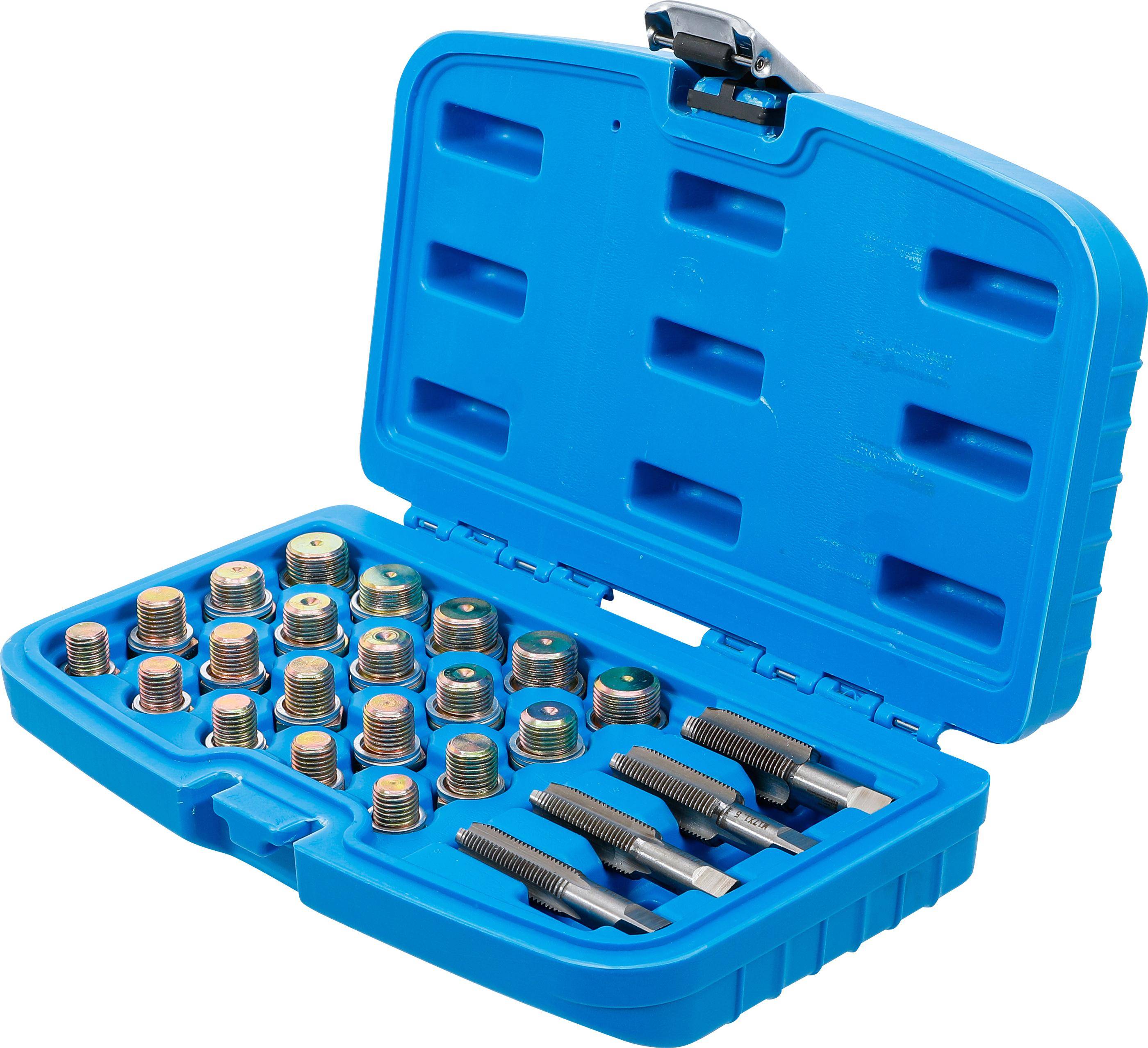 BGS technic Reparatursatz für Öl-Ablass-Gewinde | 64-tlg.