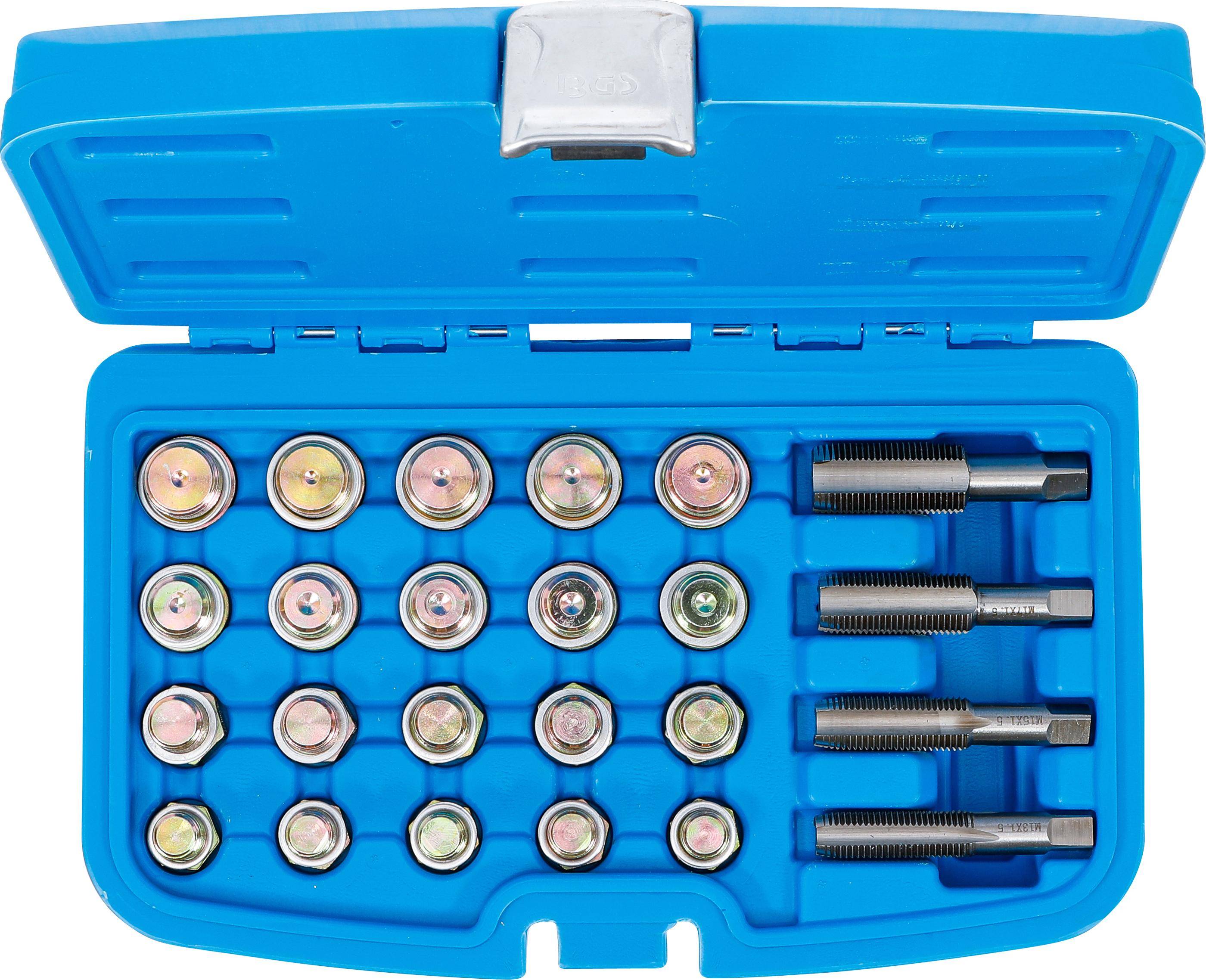 BGS technic Reparatursatz für Öl-Ablass-Gewinde | 64-tlg.