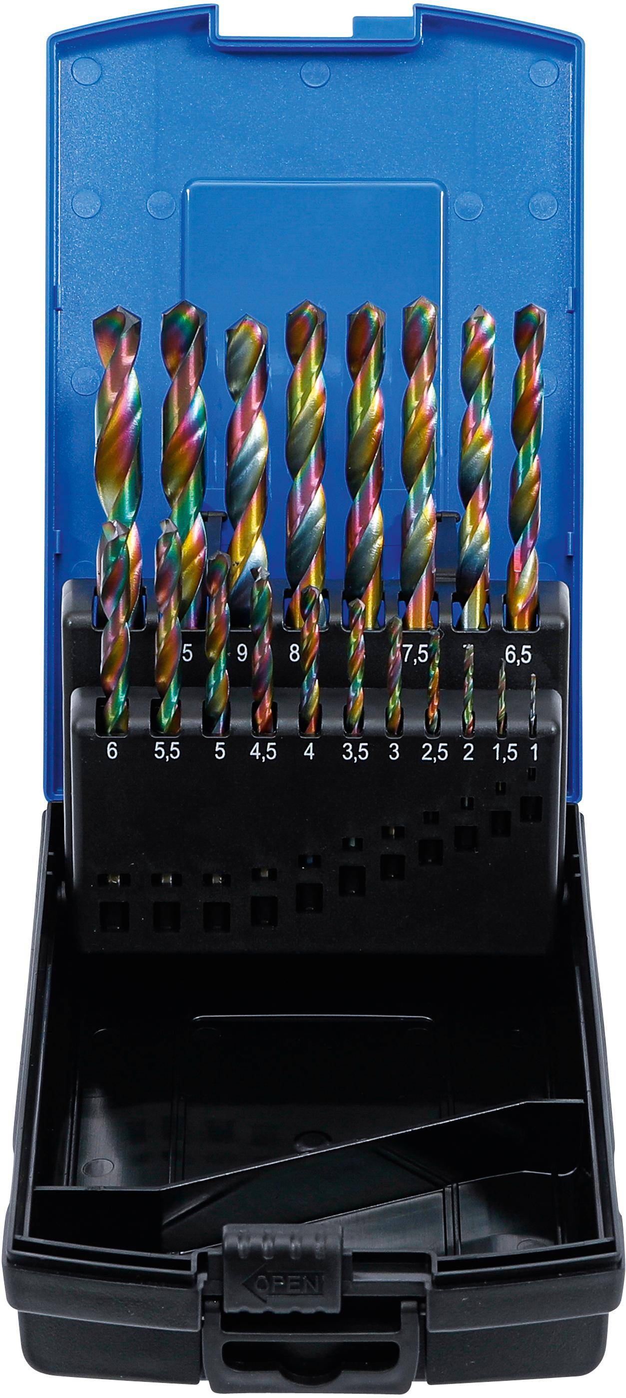 BGS technic Spiralbohrer-Satz | HSS | 1 - 10 mm | 19-tlg.