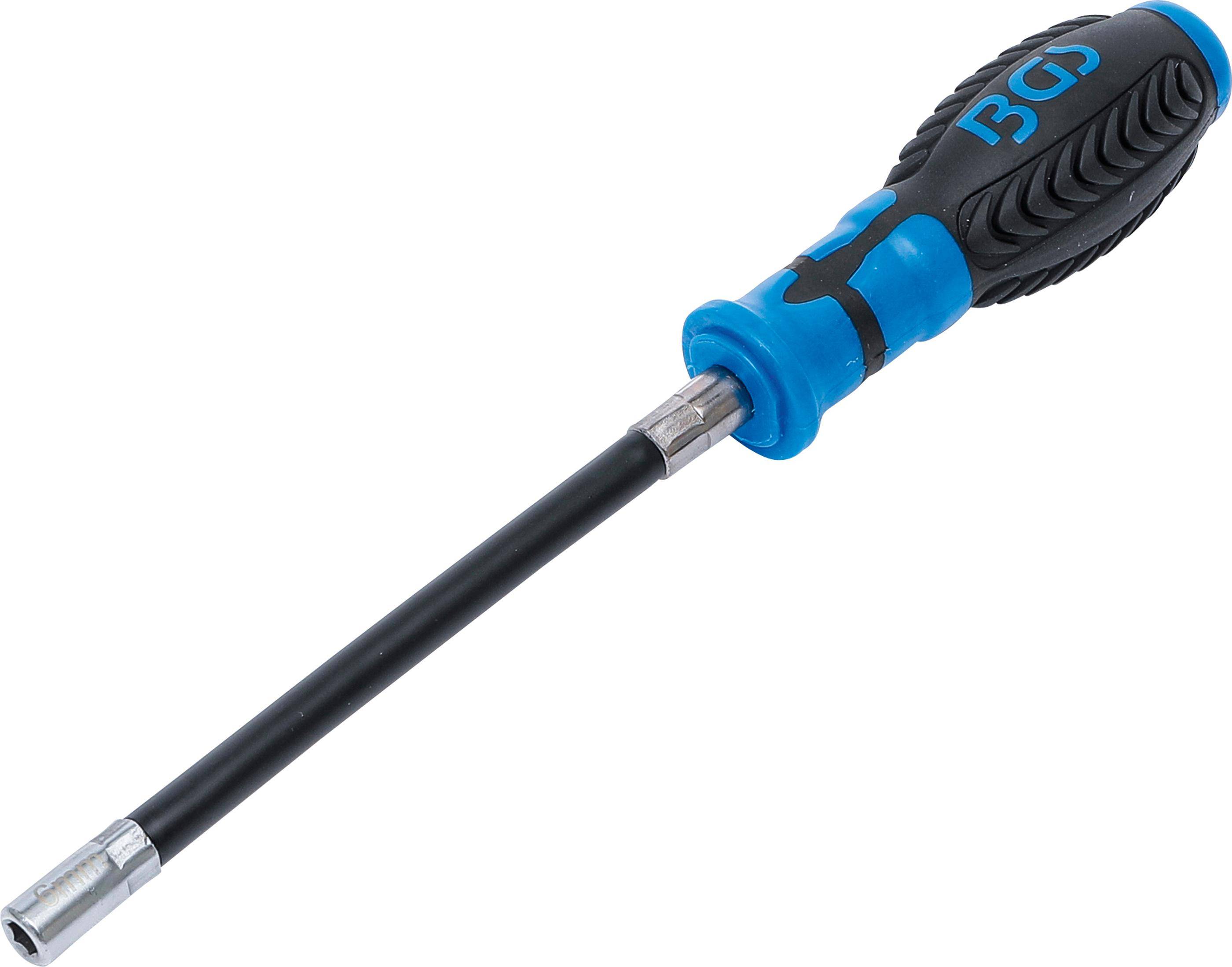 BGS technic Flexibler Sechskant-Schraubendreher | SW 6 mm