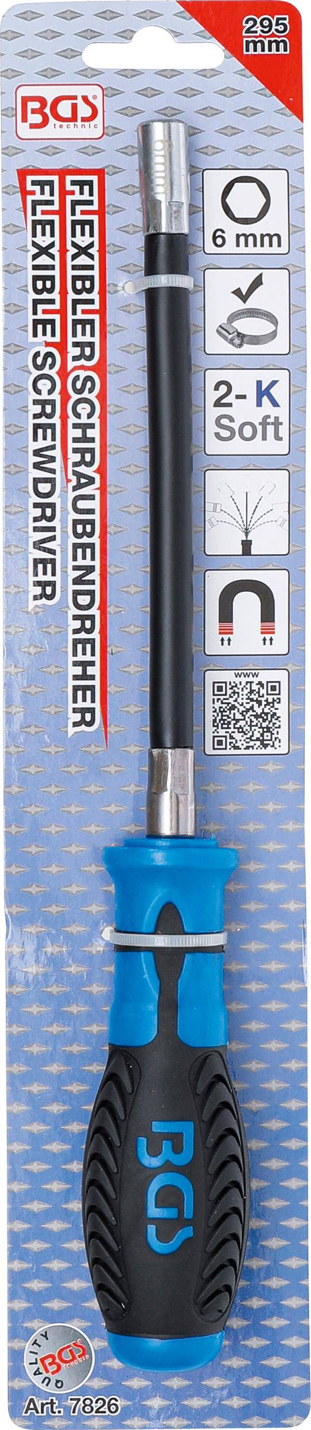 BGS Flexibler Sechskant-Schraubendreher | SW 6 mm