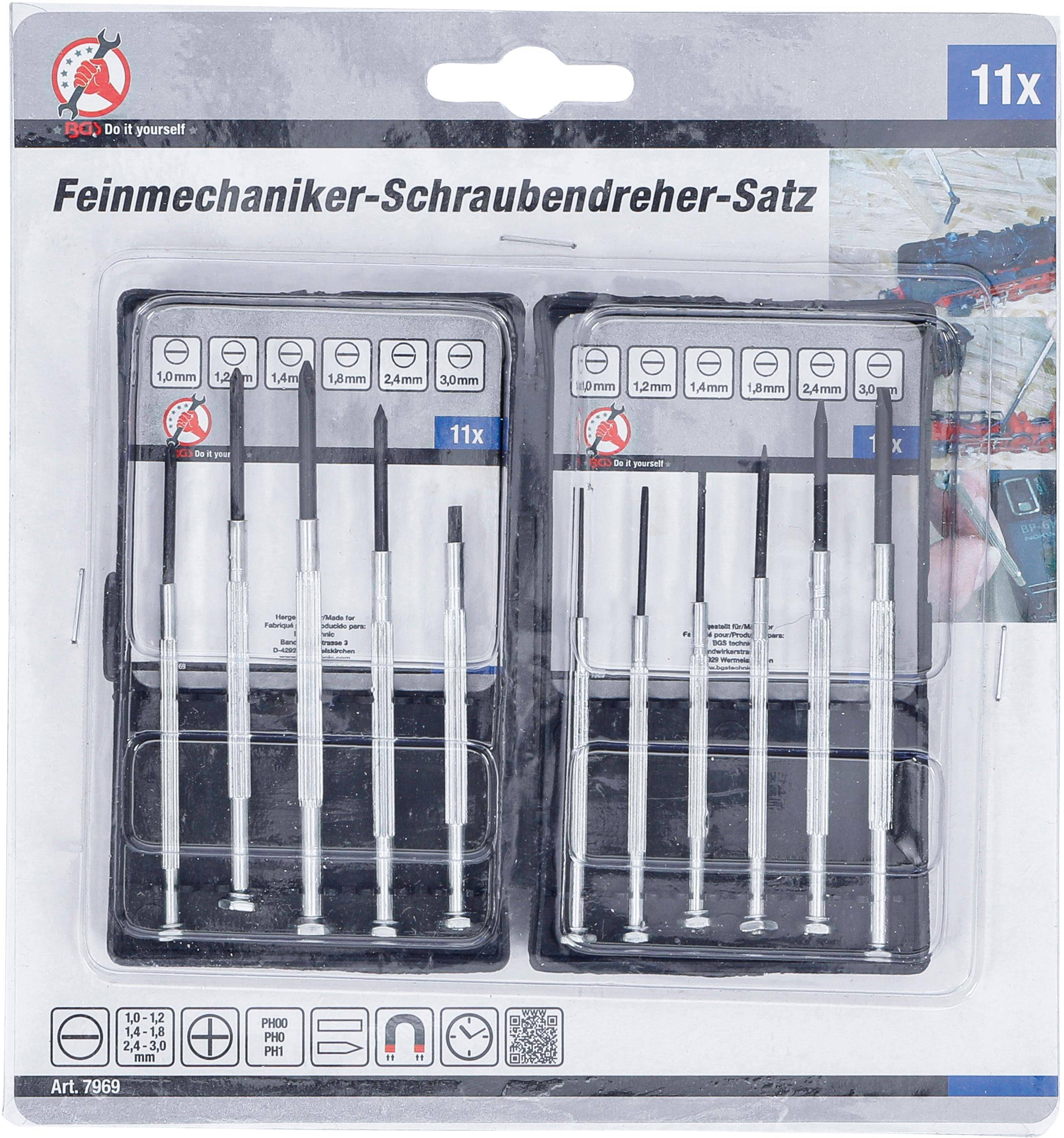 BGS Do It Yourself Feinmechaniker-Schraubendreher-Satz | 11-tlg.