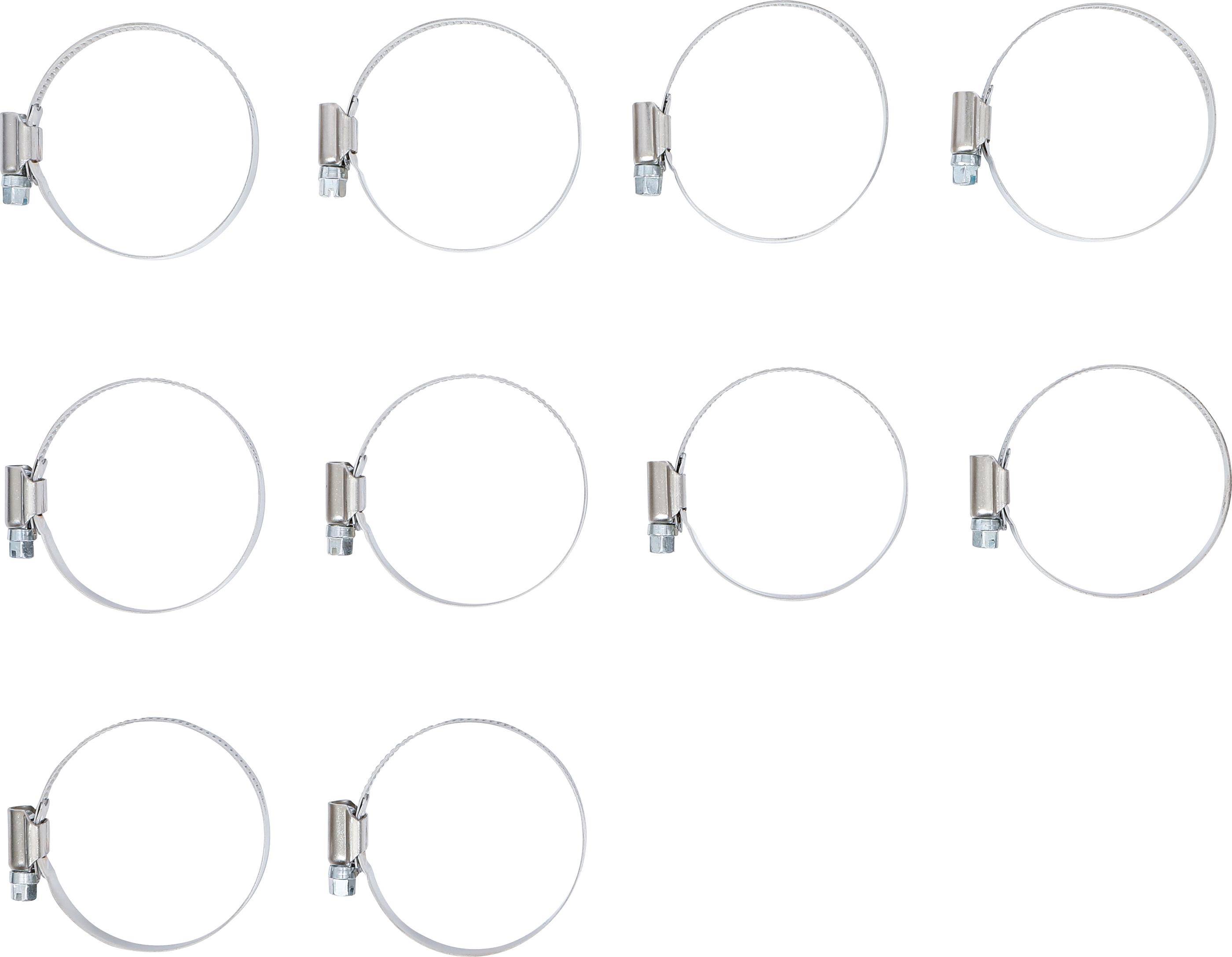 BGS technic Schlauchklemmen | rostfrei | 40 x 60 mm | 10-tlg.