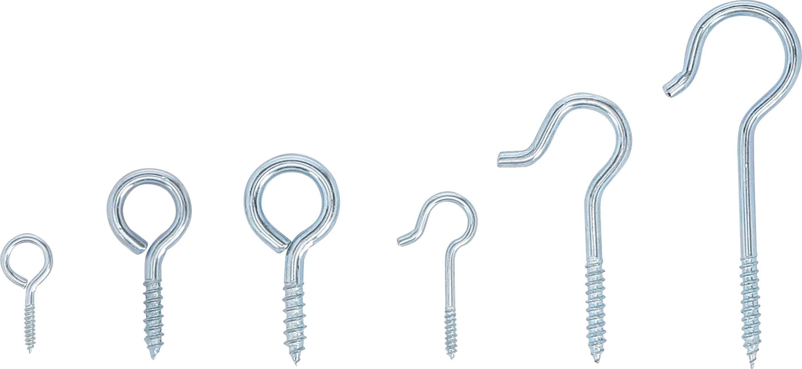 BGS Diy Schraubhaken / Ringhaken Sortiment | 142-tlg.